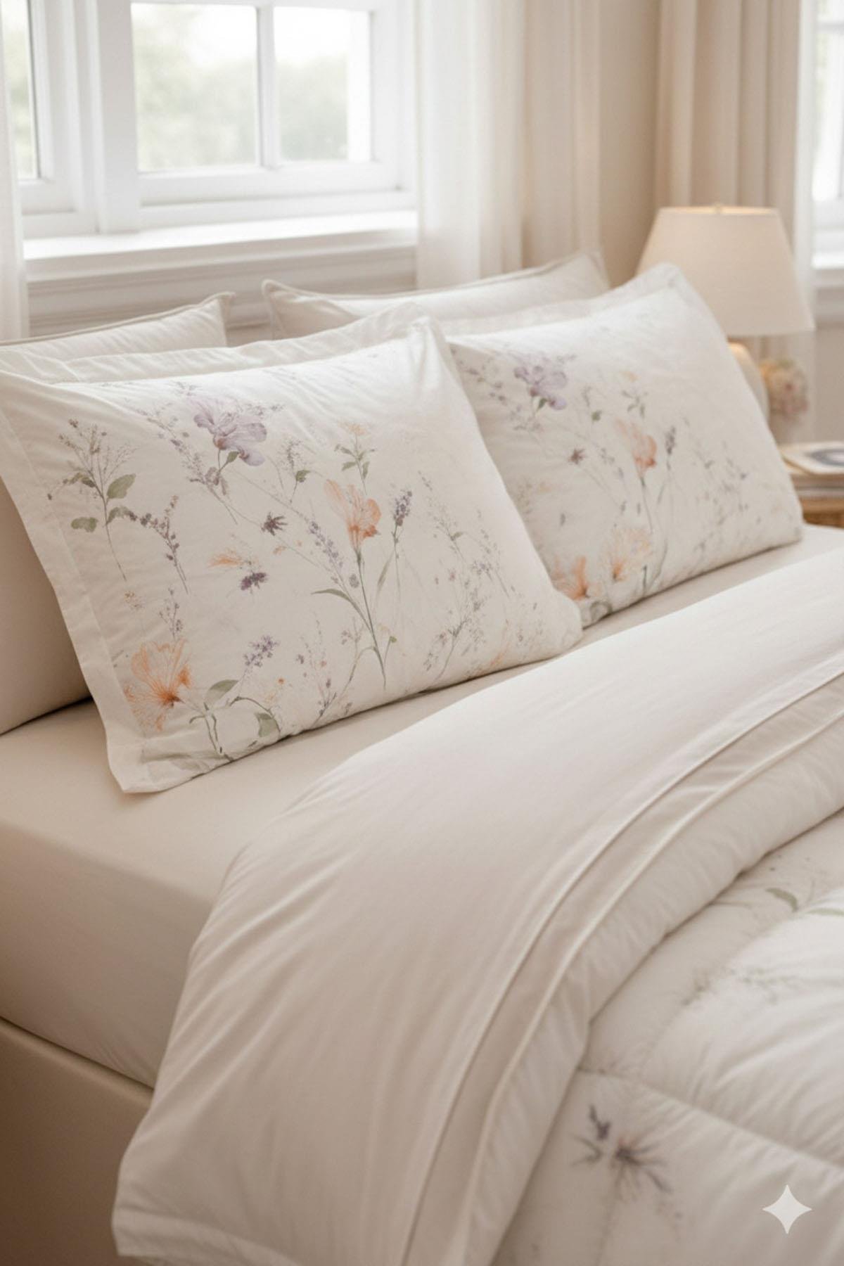 Özdilek White Lily Çift Kişilik Uyku Seti - LİLA