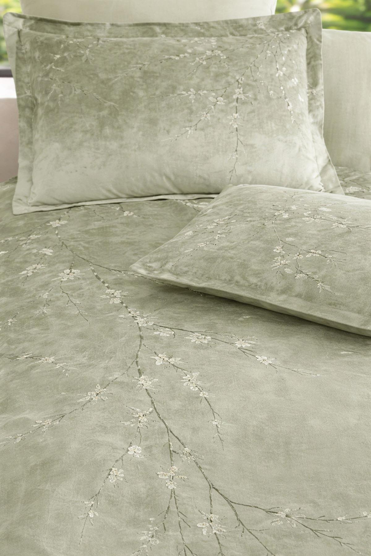 Özdilek White Sakura Nevresim Takımı Çift Kişilik - YEŞİL