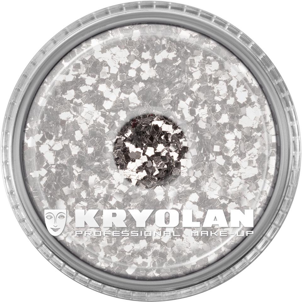 Kryolan Polyester Glimmer 4 g Coarse - Çok Amaçlı İri Taneli Far - 02901-01 SILVER