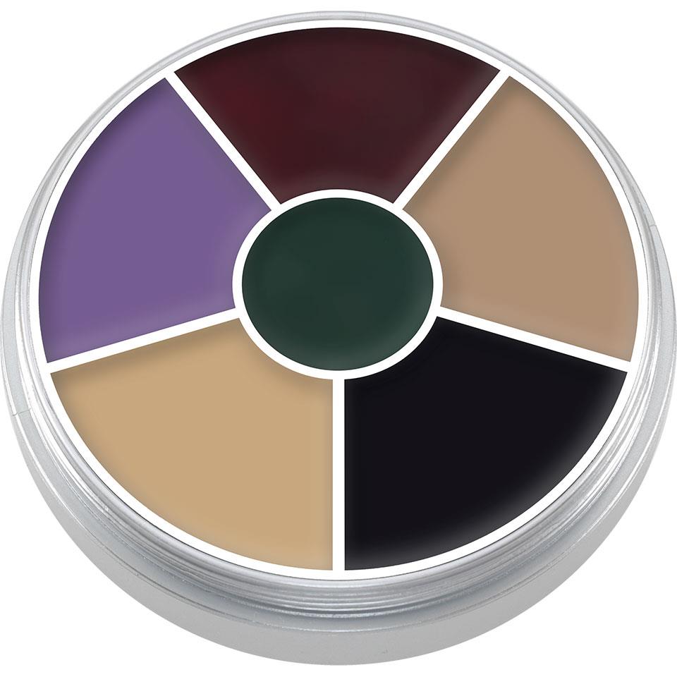 Kryolan Cream Color Circle 6'lı Krem Makyaj Çarkı 30g - 01306 BLACK EYES