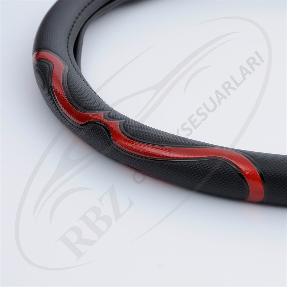  DIREKSIYON KILIFI 38 CM DALGALI KIRMIZI FOSFORLU