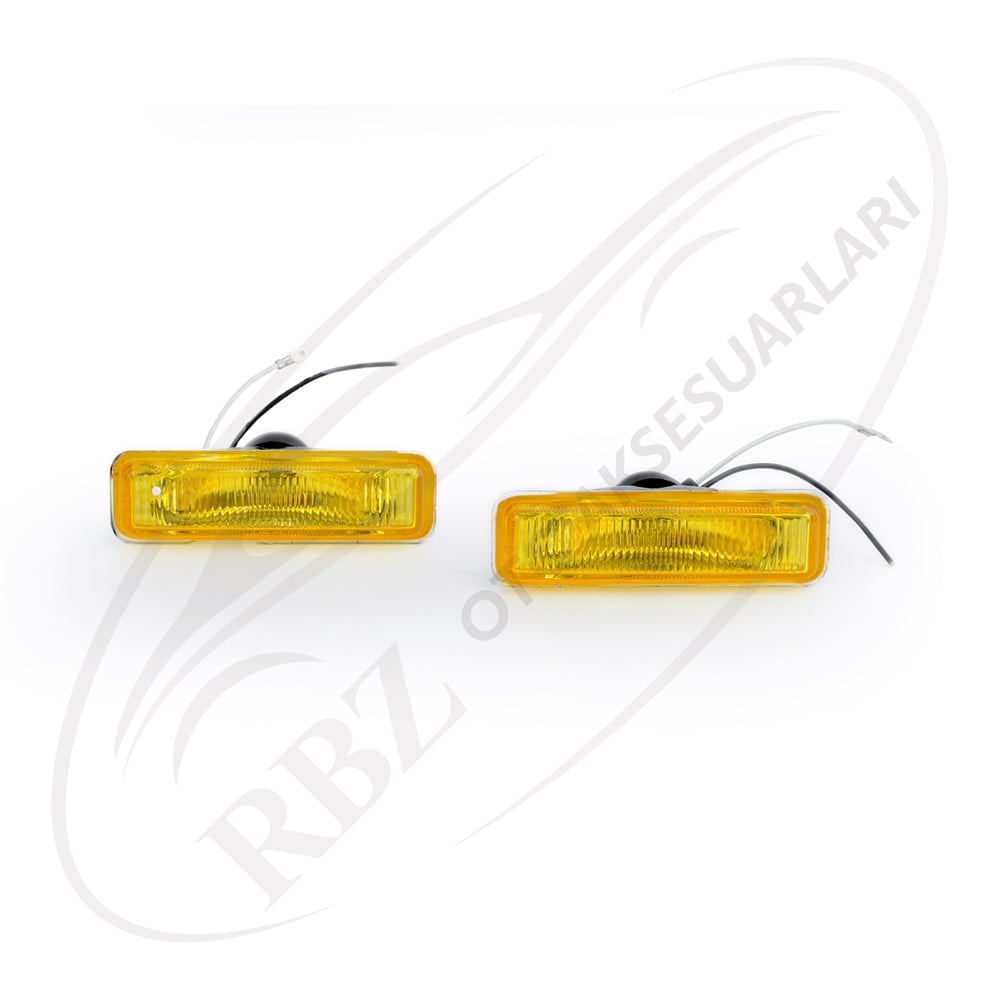  SIS LAMBASI 13 CM X 3.5 CM DIKDORTGEN H3 AMPULLU 2 LI SARI