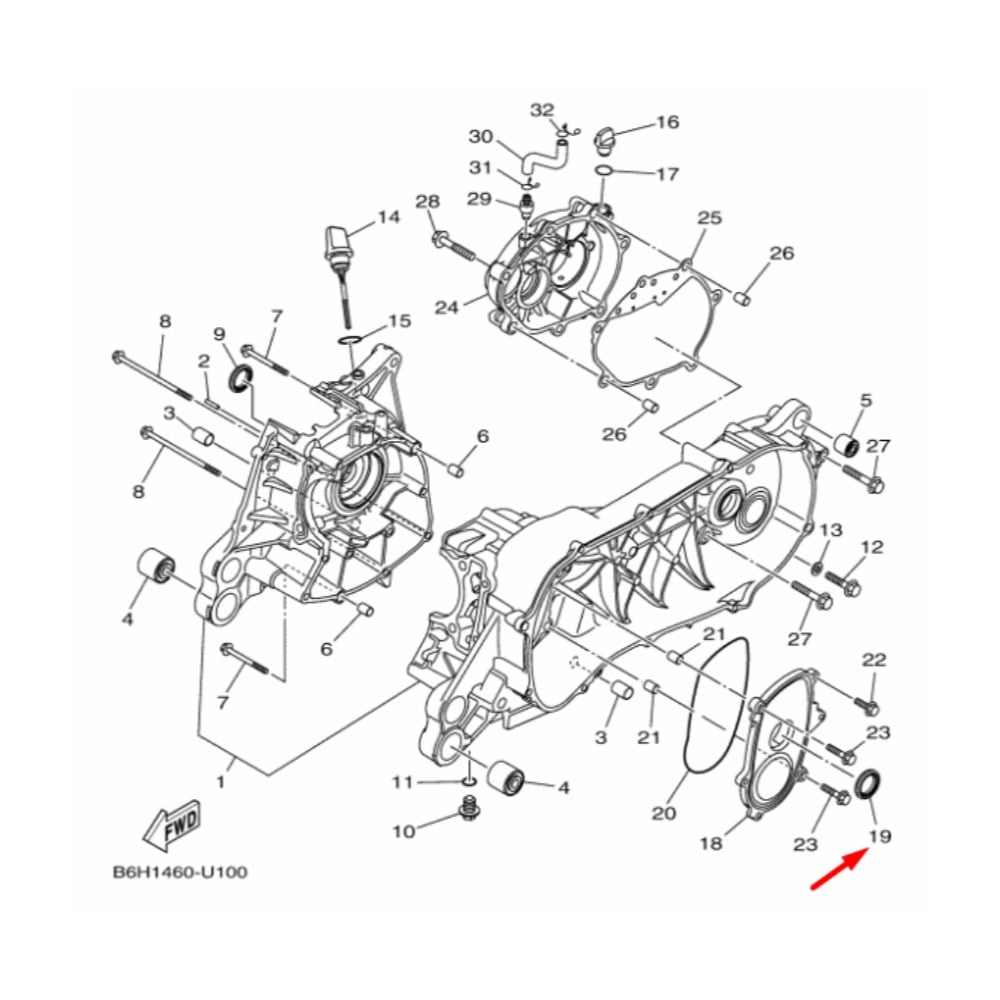 YAMAHA NMAX 125 155 2021-24 SOL KRANK KEÇESİ