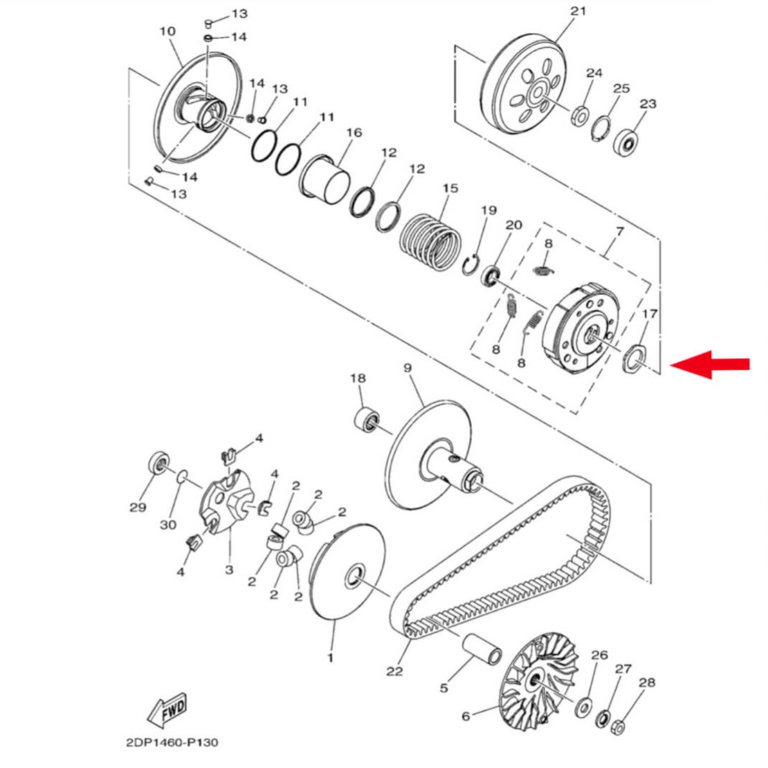 YAMAHA NMAX 125 155 DEBRİYAJ SOMUNU