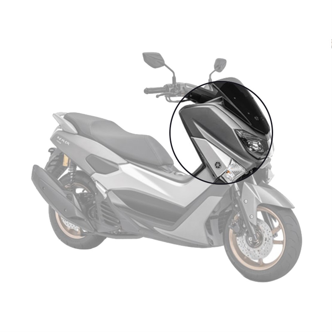 YAMAHA NMAX 125 155 SAĞ ÖN KAFA GRENAJI MAT GRİ