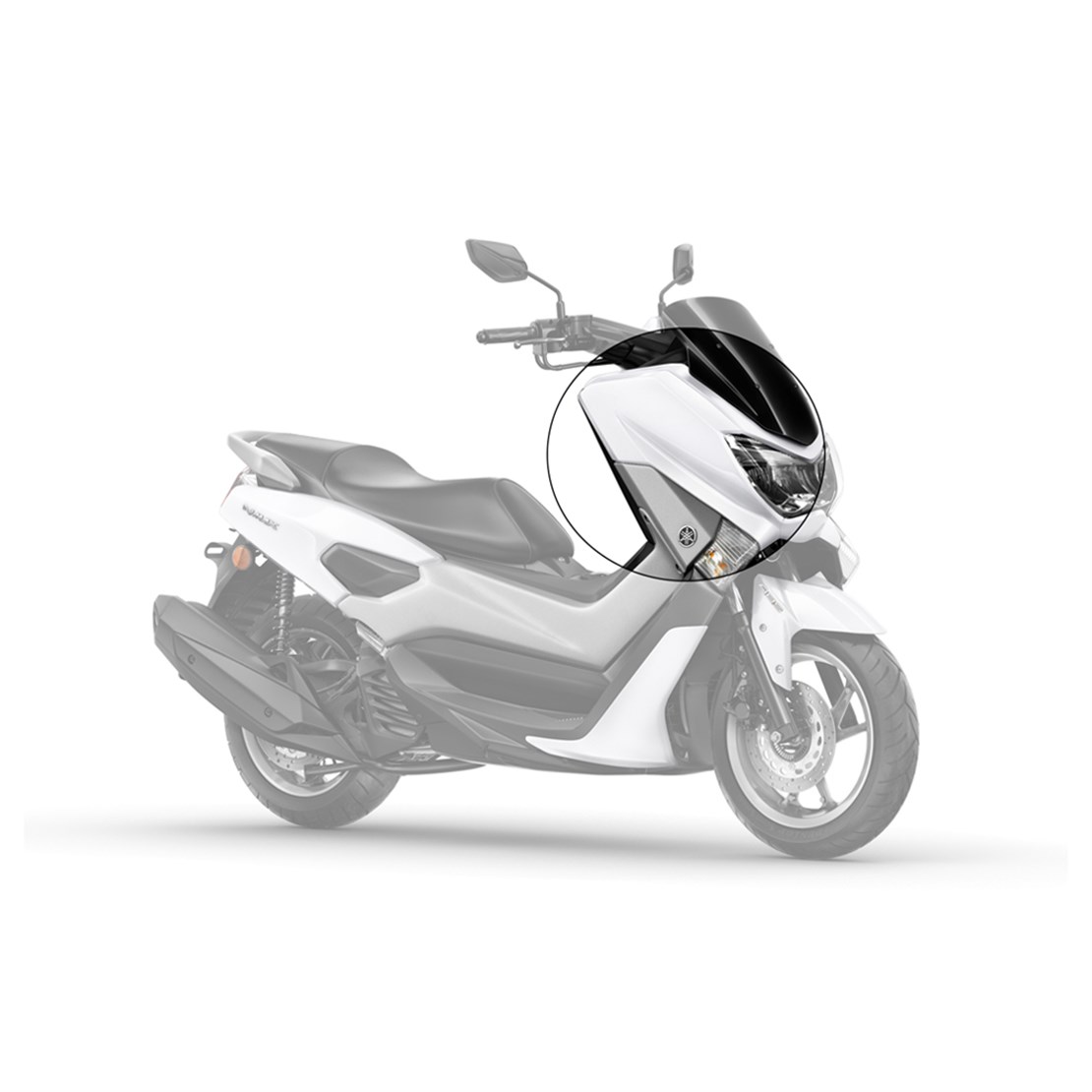 YAMAHA NMAX 125 155 SAĞ ÖN KAFA GRENAJI BEYAZ (WM6)
