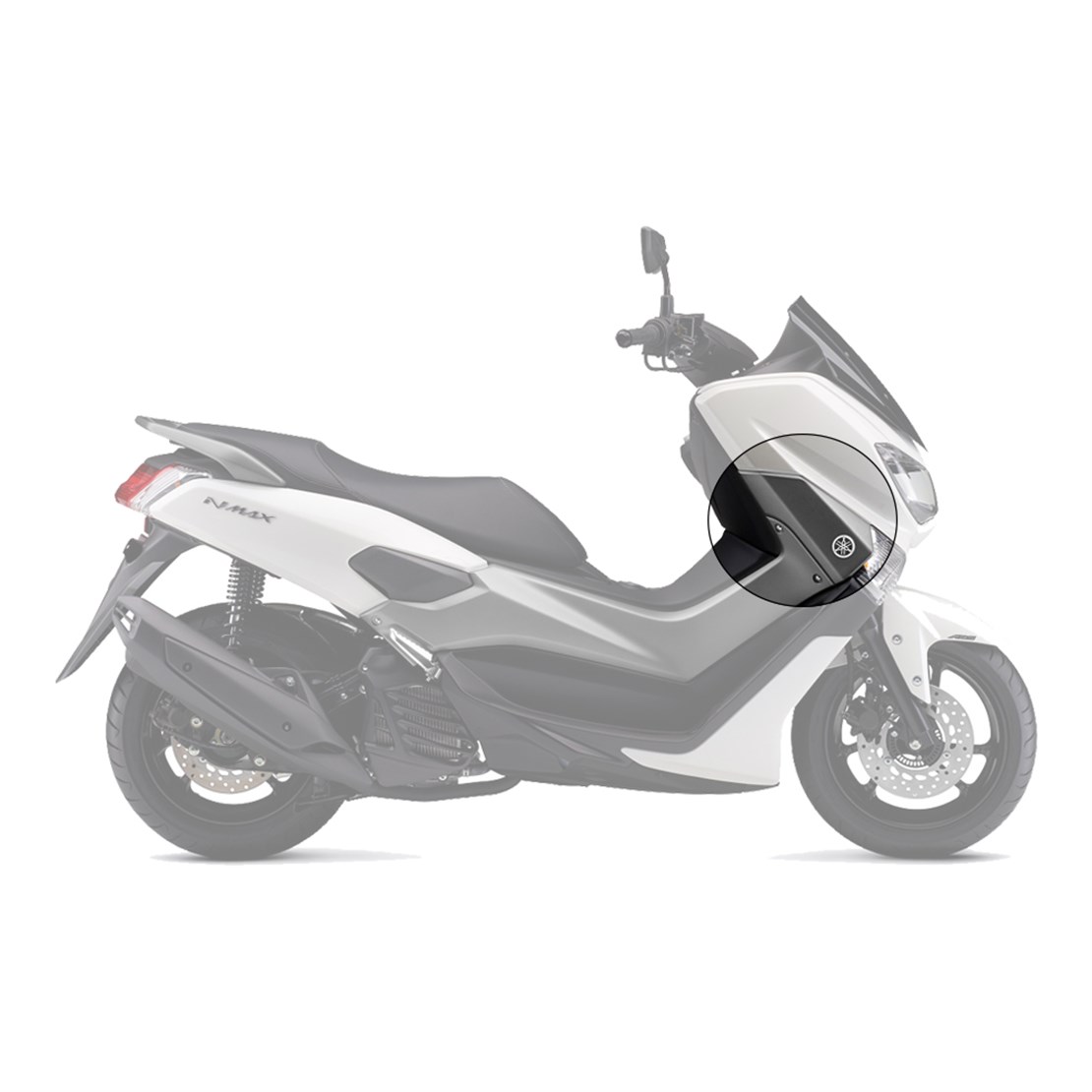 YAMAHA NMAX 125 155 SİNYAL ÜSTÜ ÖN SAĞ PANEL GÜMÜŞ RENGİ (S8)