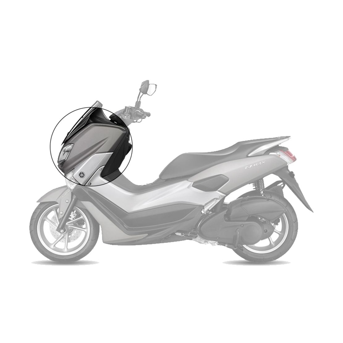 YAMAHA NMAX 125 155 SOL ÖN KAFA GRENAJI MAT GRİ METALİK 2017-2018 (MNM3)