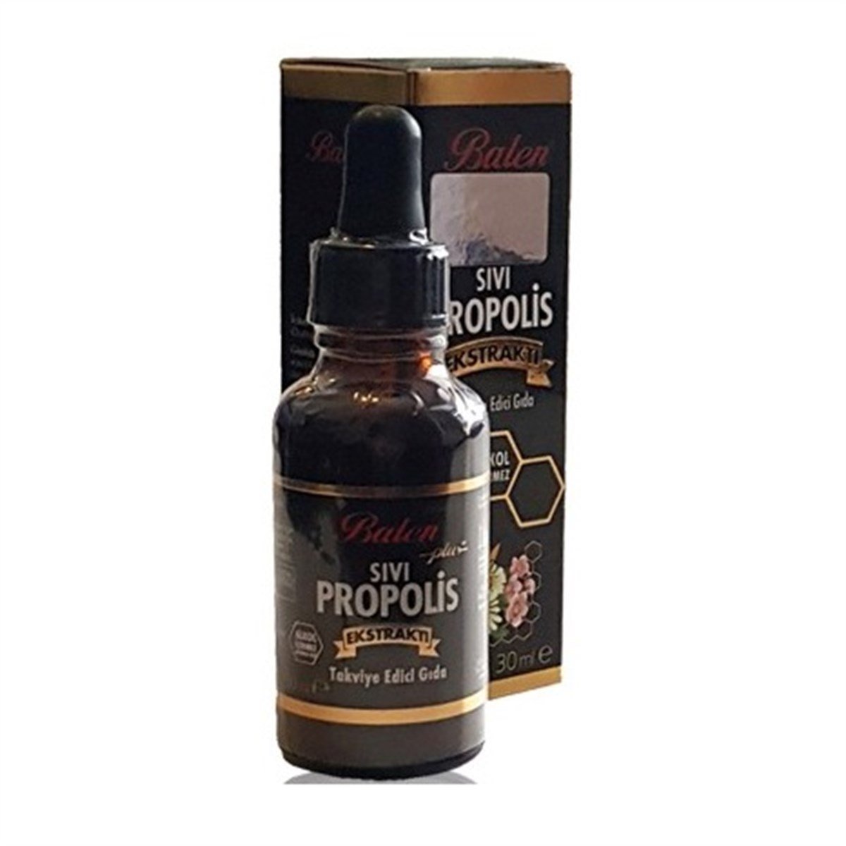 Balen Sıvı Propolis Extract 30 ml (Su Bazlı Alkolsüz % 14.4 Propolis Extract)