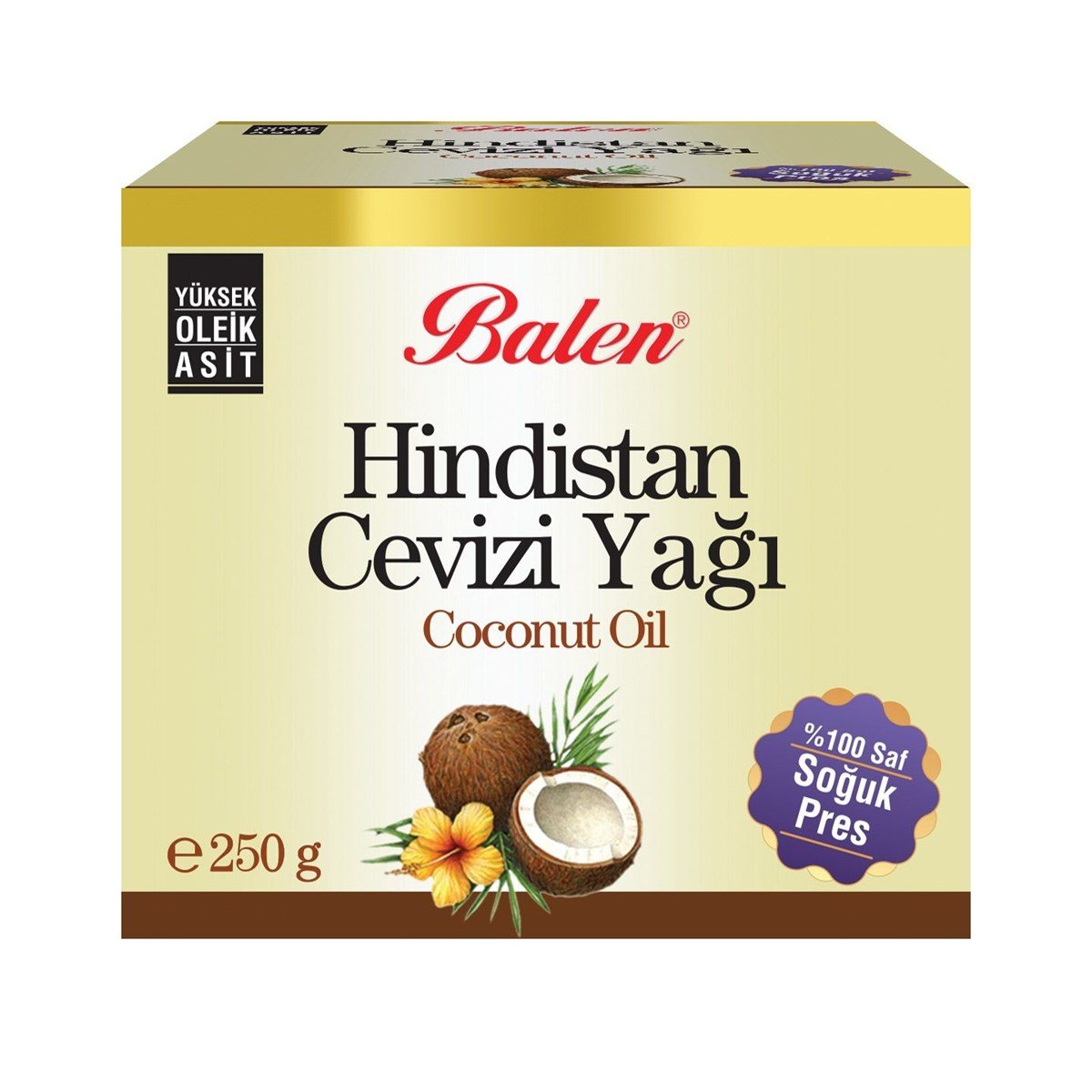 Balen Soğuk Pres Katı Hindistan Cevizi Yağı 250 Gr