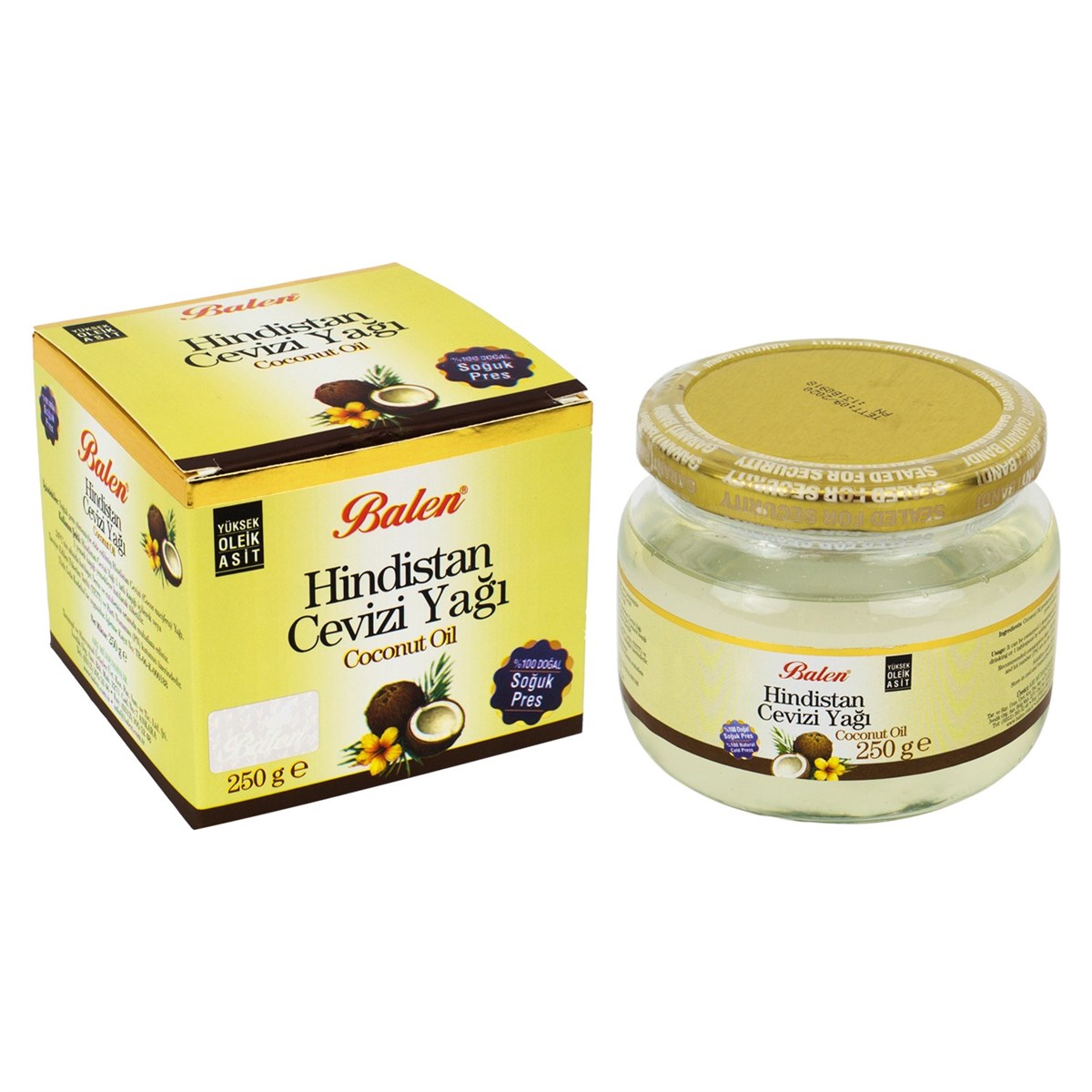 Balen Soğuk Pres Katı Hindistan Cevizi Yağı 250 Gr
