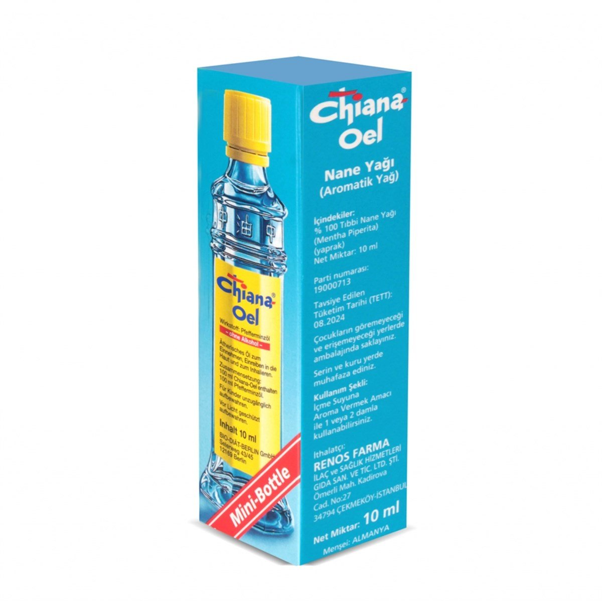 Chiana Oel 10 ml - Chiana Oil (Çin Yağı) %100 Nane Yağı Almanya Üretimi