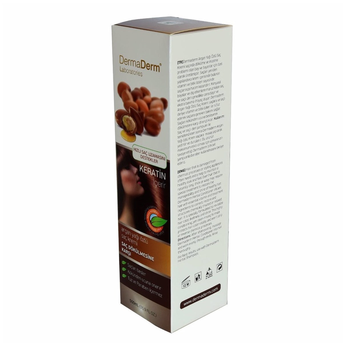 Dermaderm Argan Yağı Özlü Saç Bakım Kremi 500 ml