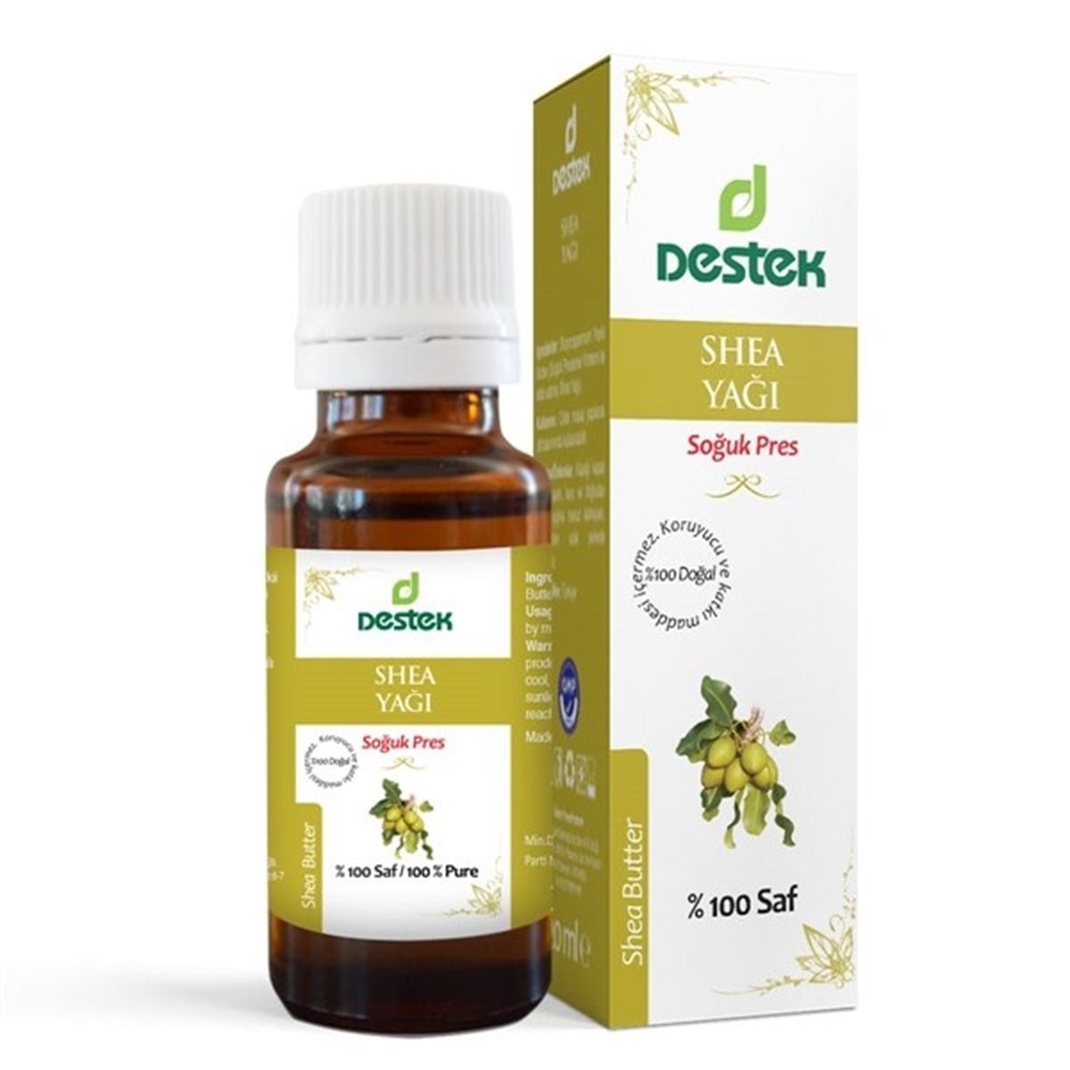 Destek %100 Saf Shea Butter Yağı 20 ml (Karite Yağı)