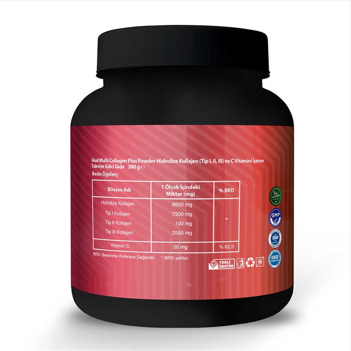 Hud Collagen Plus Powder Toz Kolajen Tip 1,2,3 300 gr