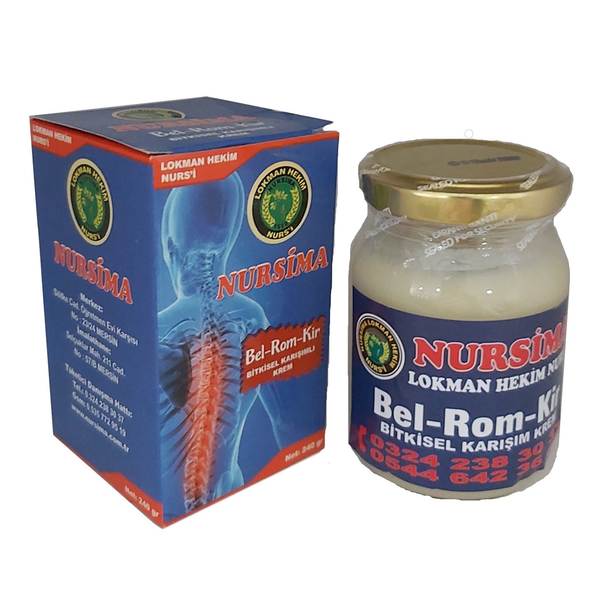 Nursima Bel-Rom-Kir Bitkisel Karışımlı Krem 240 ml