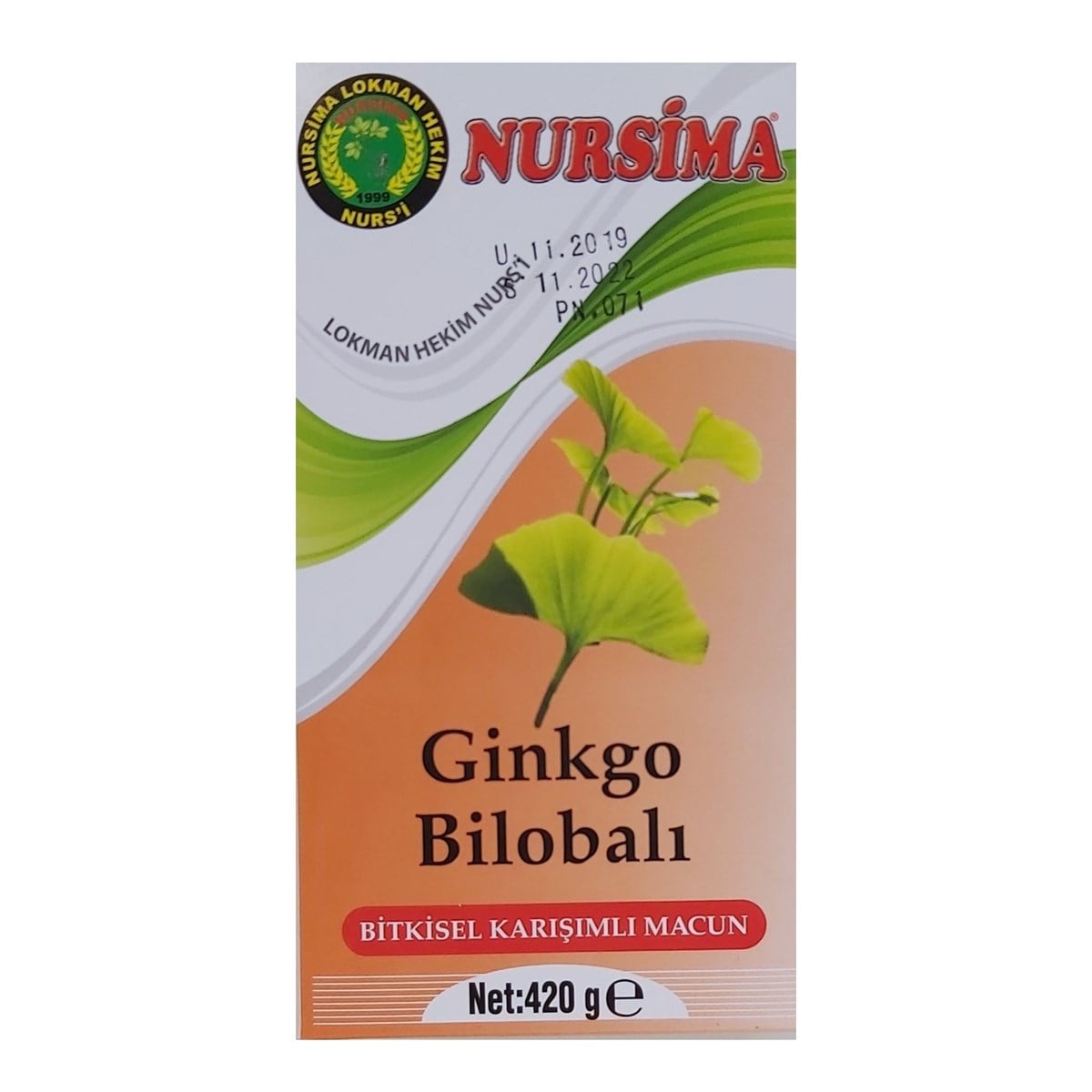 Nursima Ginkgo Bilobalı Bitkisel Karışımlı Macun 420 Gram
