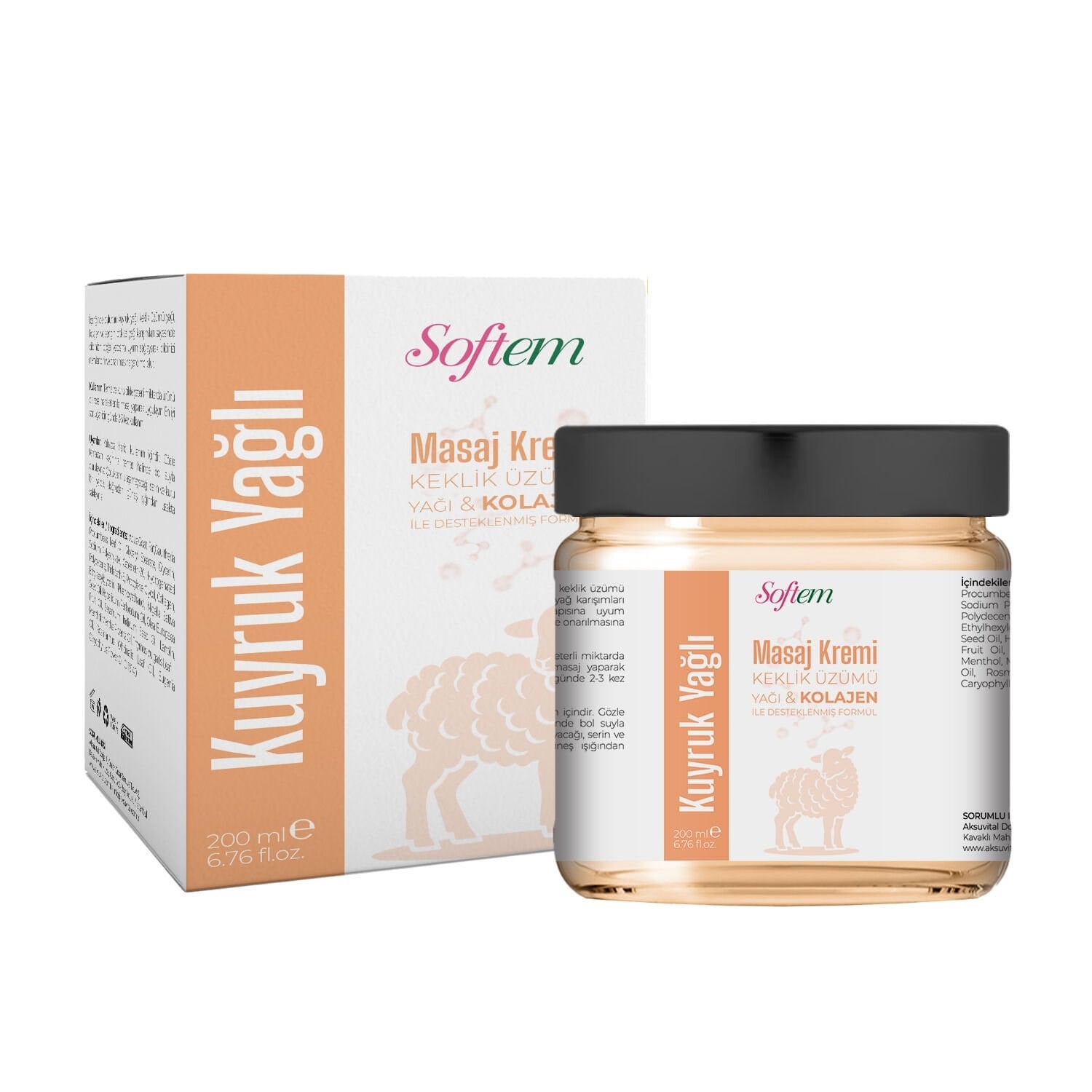 Softem Kuyruk Yağlı Masaj Kremi 200 ml