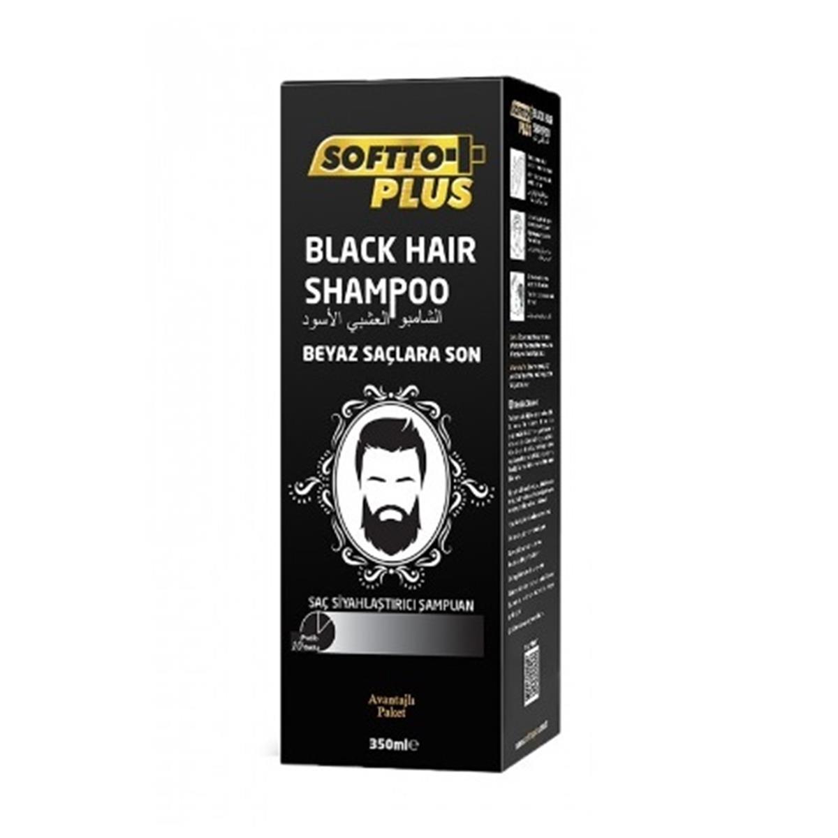 Softto Plus Black Hair Saç Siyahlaştırıcı Şampuan 350 ml