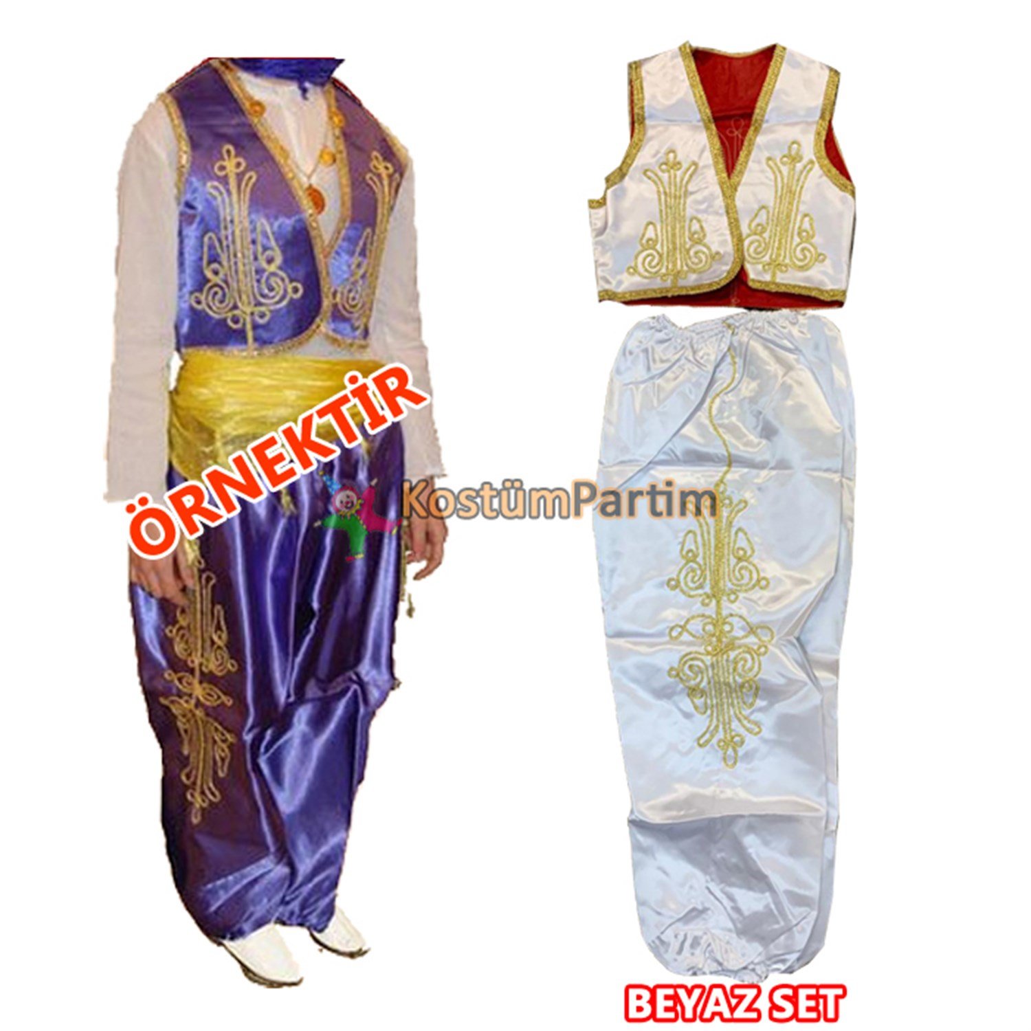 23 Nisan Folklör Kostüm Seti BeyazYöresel Kostümler ve Folklör