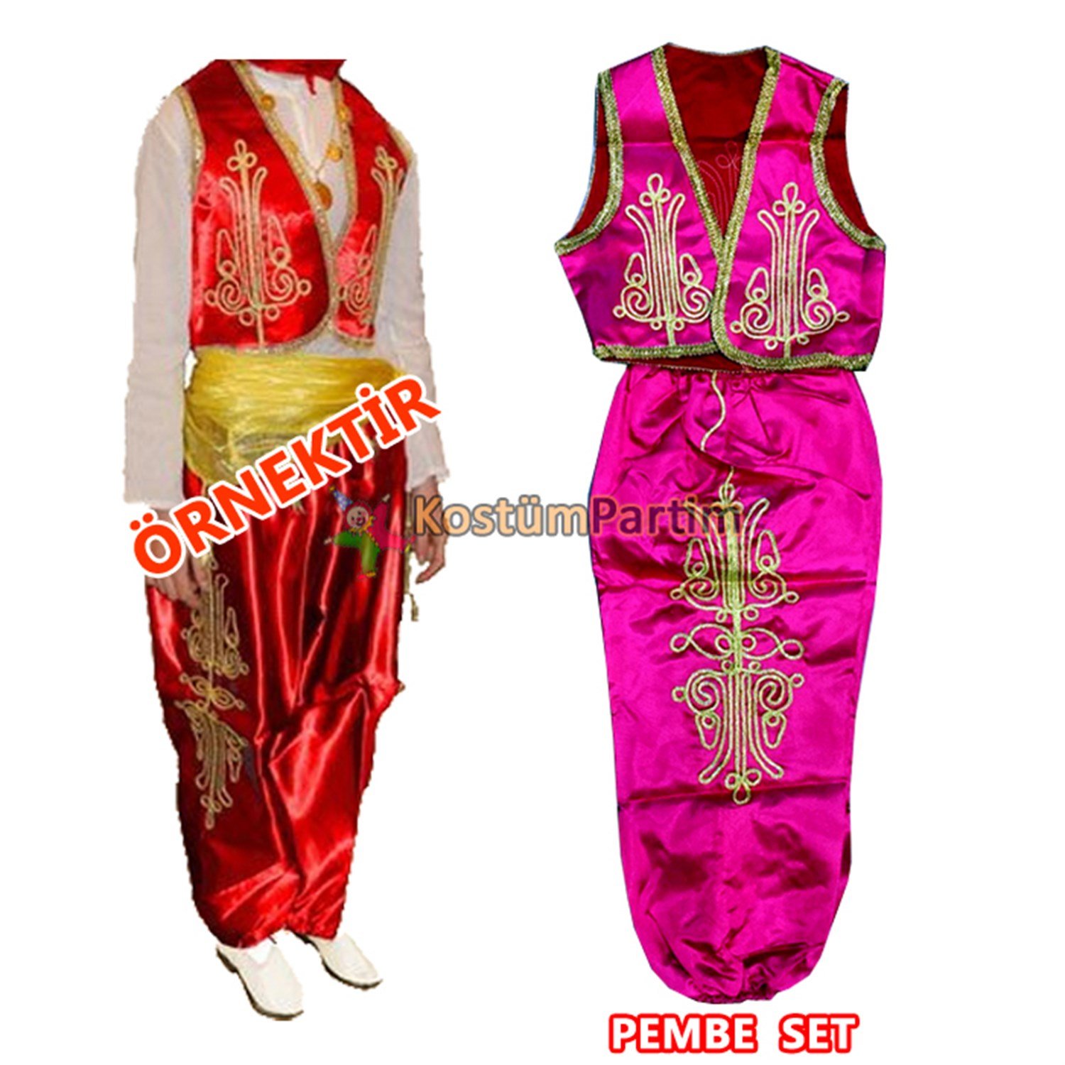 23 Nisan Folklör Kostüm Seti PembeYöresel Kostümler ve Folklör