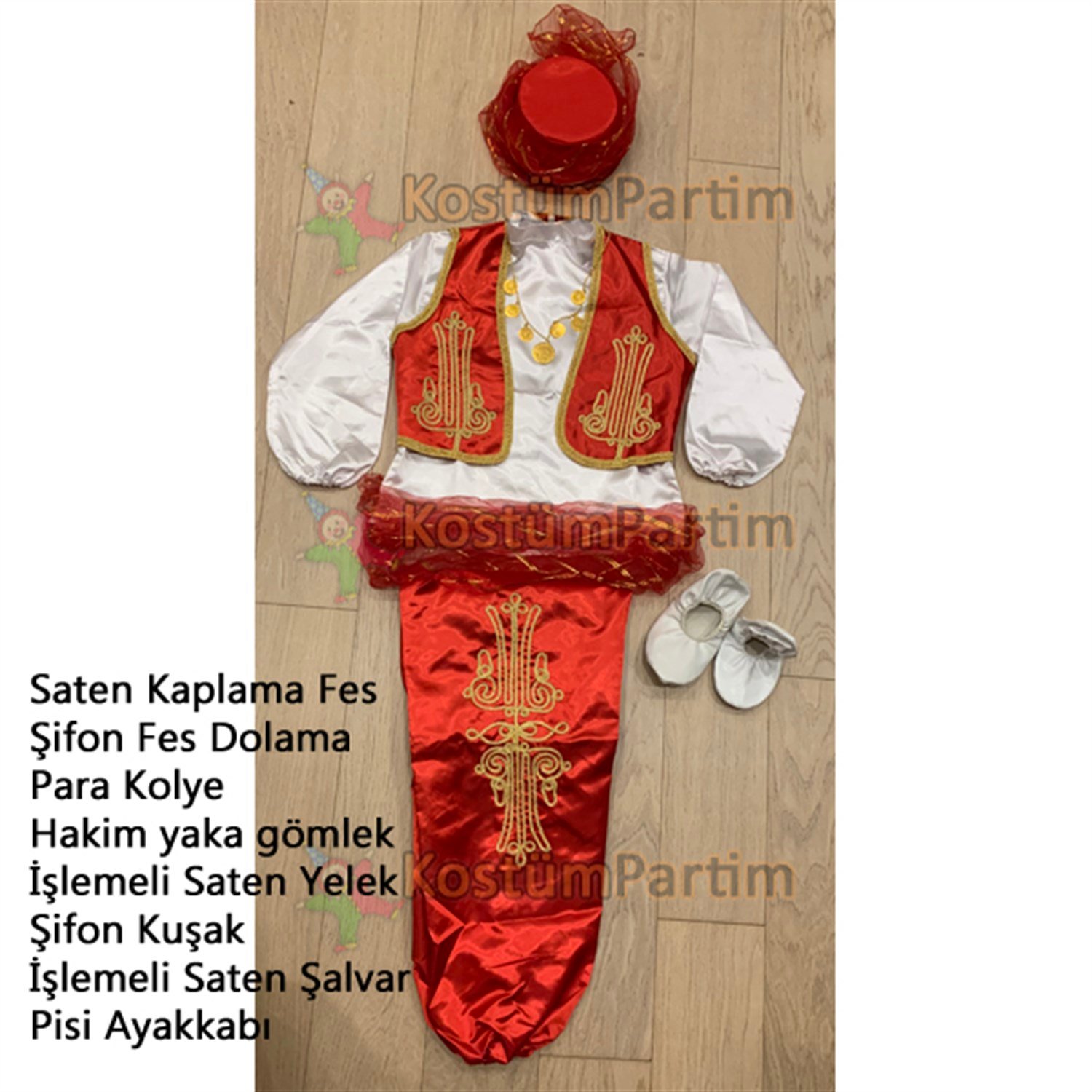 23 Nisan Folklör Kostümü Kırmızı Kız ÇocukYöresel Kostümler ve Folklör