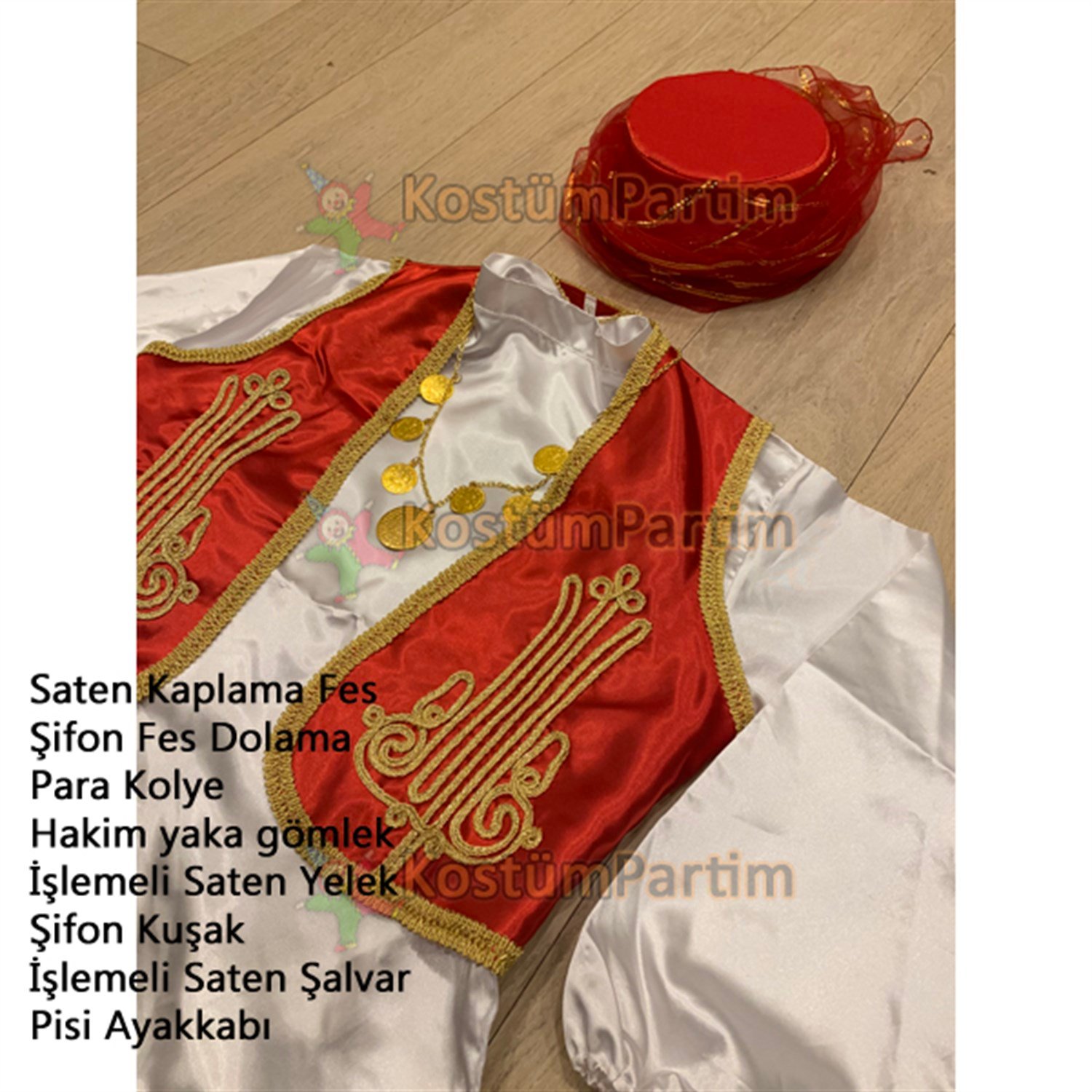 23 Nisan Folklör Kostümü Kırmızı Kız ÇocukYöresel Kostümler ve Folklör