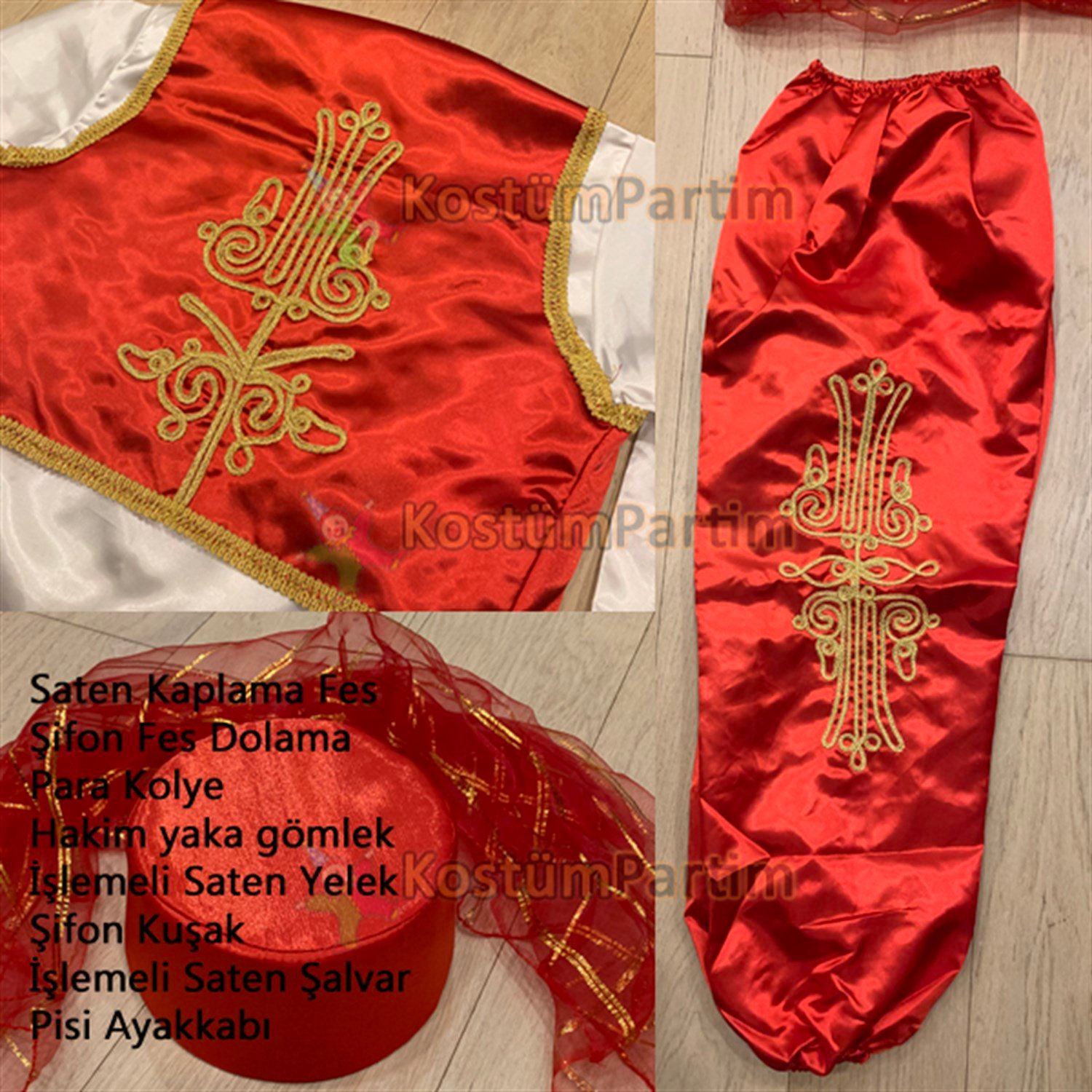 23 Nisan Folklör Kostümü Kırmızı Kız ÇocukYöresel Kostümler ve Folklör