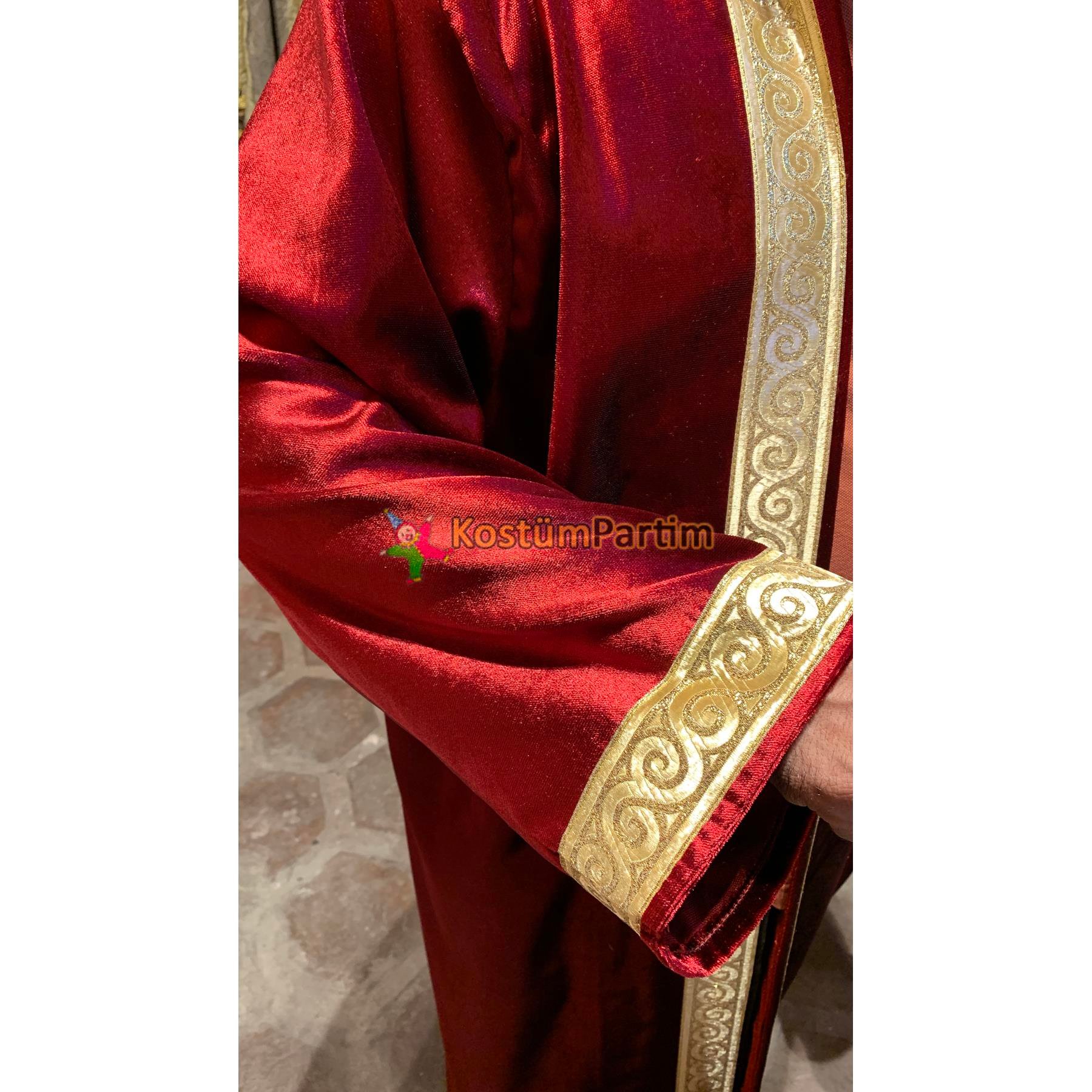 Ahi Baba Kıyafeti Ahi Evran Kostümü Yetişkin Erkek Osmanlı Kostümleri Ahi Baba Kıyafeti Kırmızı Yetişkin Erkek Ahi Evran Kostümü - KostümPartim®