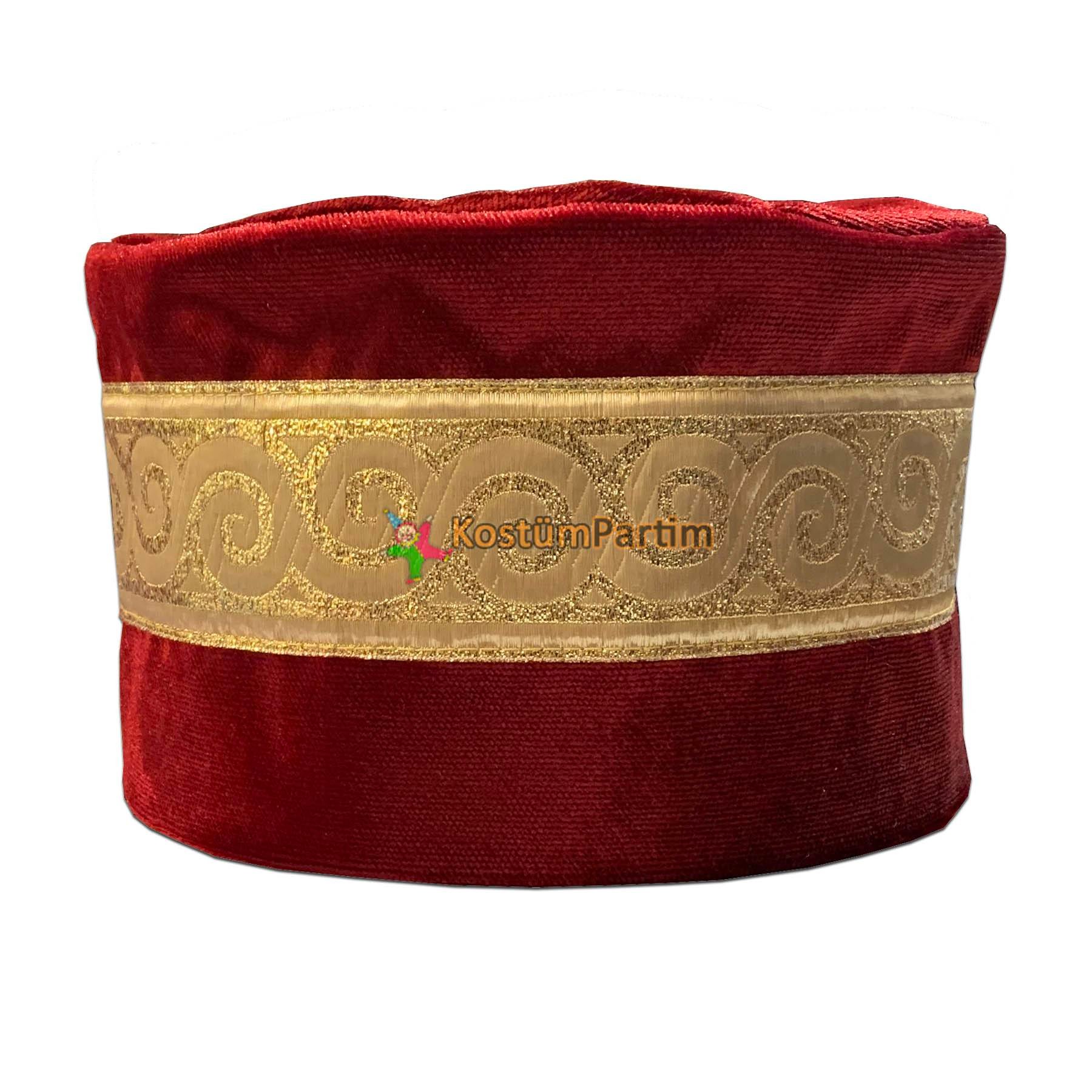 Ahi Baba Başlığı, Ahi Evran Şapkası Kırmızı - KostümPartim®