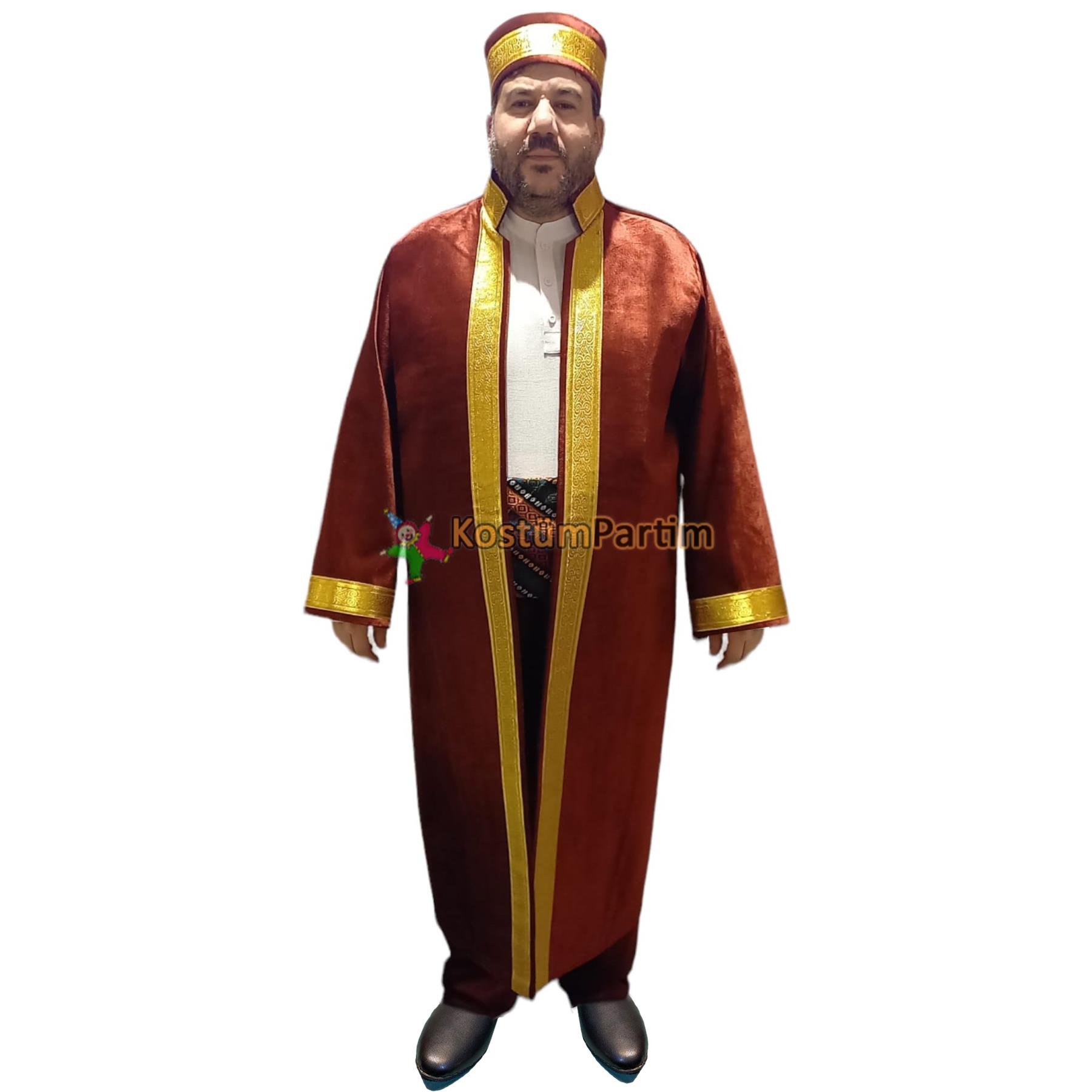 Ahi Baba Kıyafeti Ahi Evran Kostümü Yetişkin Erkek Osmanlı Kostümleri Ahi Baba Kıyafeti Kırmızı Yetişkin Erkek Ahi Evran Kostümü - KostümPartim®