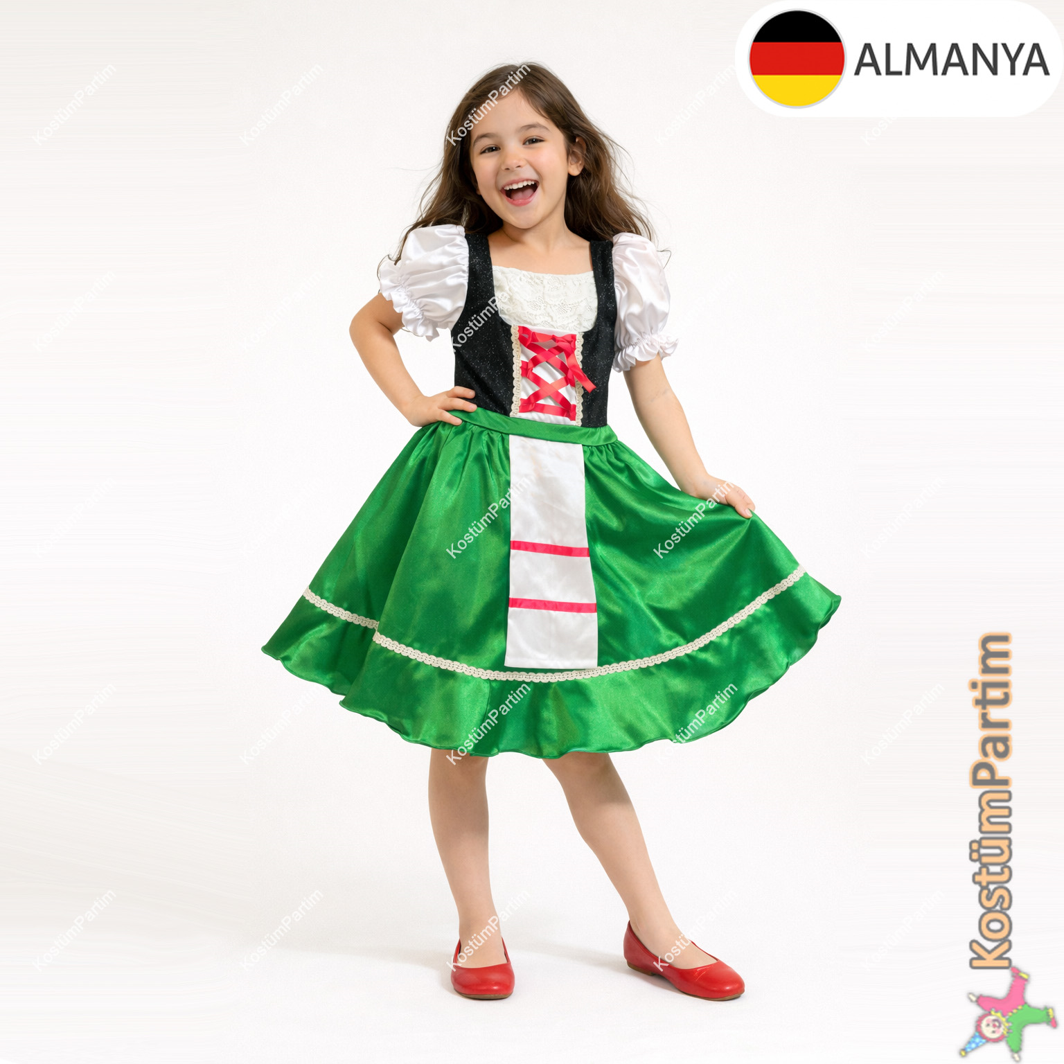 Almanya Kıyafeti Kız Çocuk Kostümü Ülke Kostümleri Alman Kıyafeti Kız Çocuk Kostümü - KostümPartim®