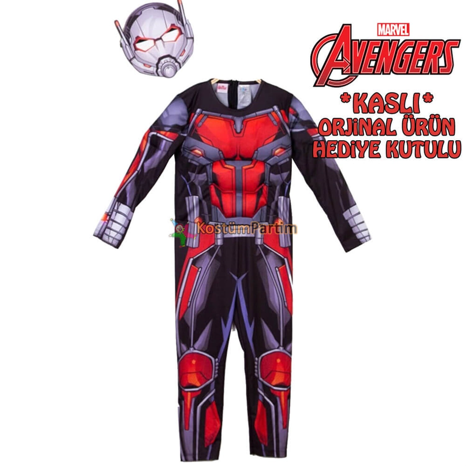 Antman Kostümü Kaslı Marvel Karınca Adam KıyafetiSpiderman KostümleriKostümPartim ★ Antman Kostümü Marvel Karınca Adam Kıyafeti / Spiderman Kostümleri