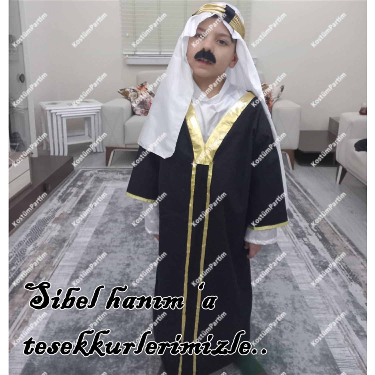 Arap Kostümü Erkek Çocuk Siyah Ülke Kostümleri Arap Kostümü Erkek Çocuk Siyah Model - KostümPartim®