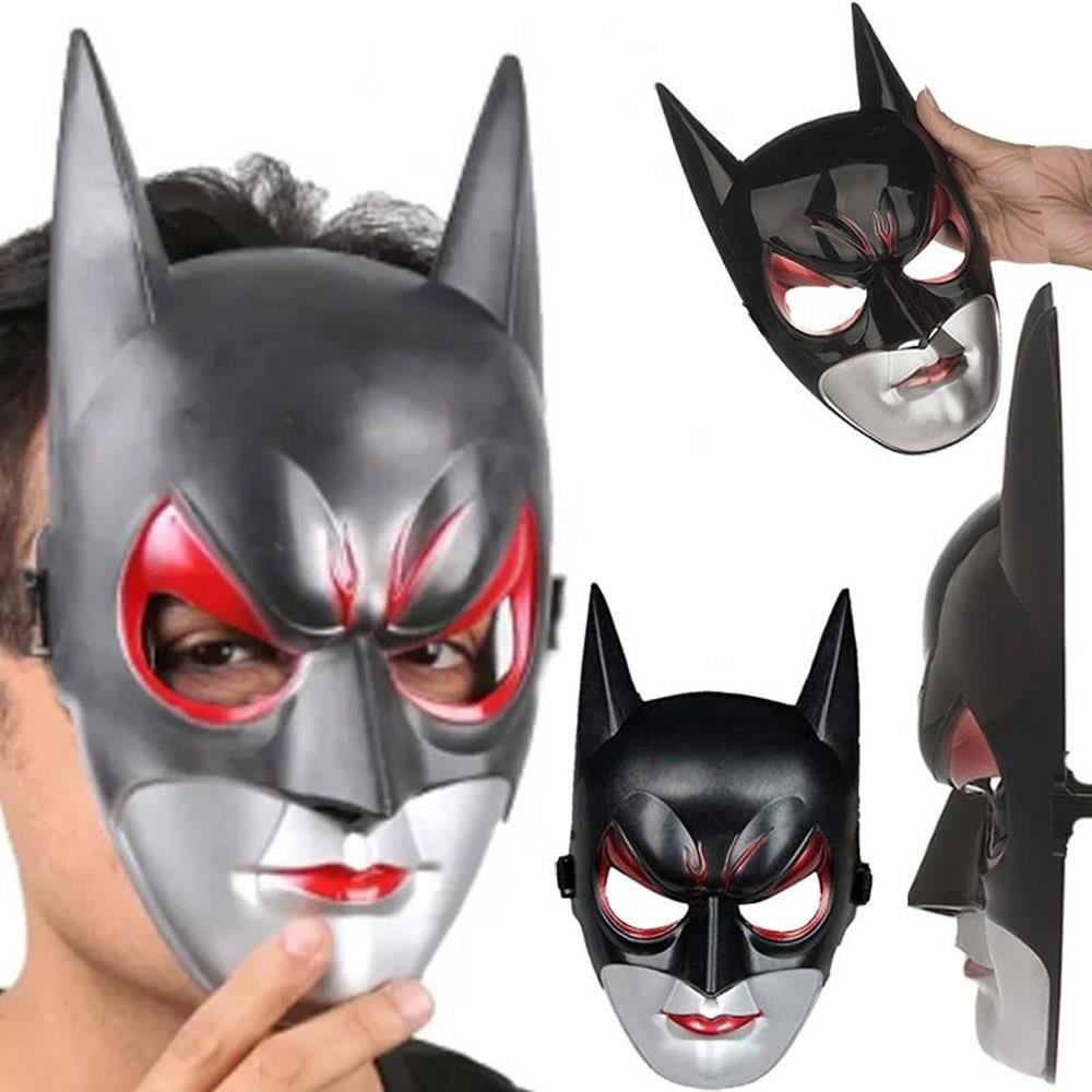 Batgirl Maske - Kırmızı Gözlü Siyah Batman Maskesi Maskeler KostümPartim® Kırmızı Gözlü Siyah Batman Maskesi – Lastikli Batgirl Maske 28x17 cm | Çocuk ve Yetişkin Kostüm Aksesuarı