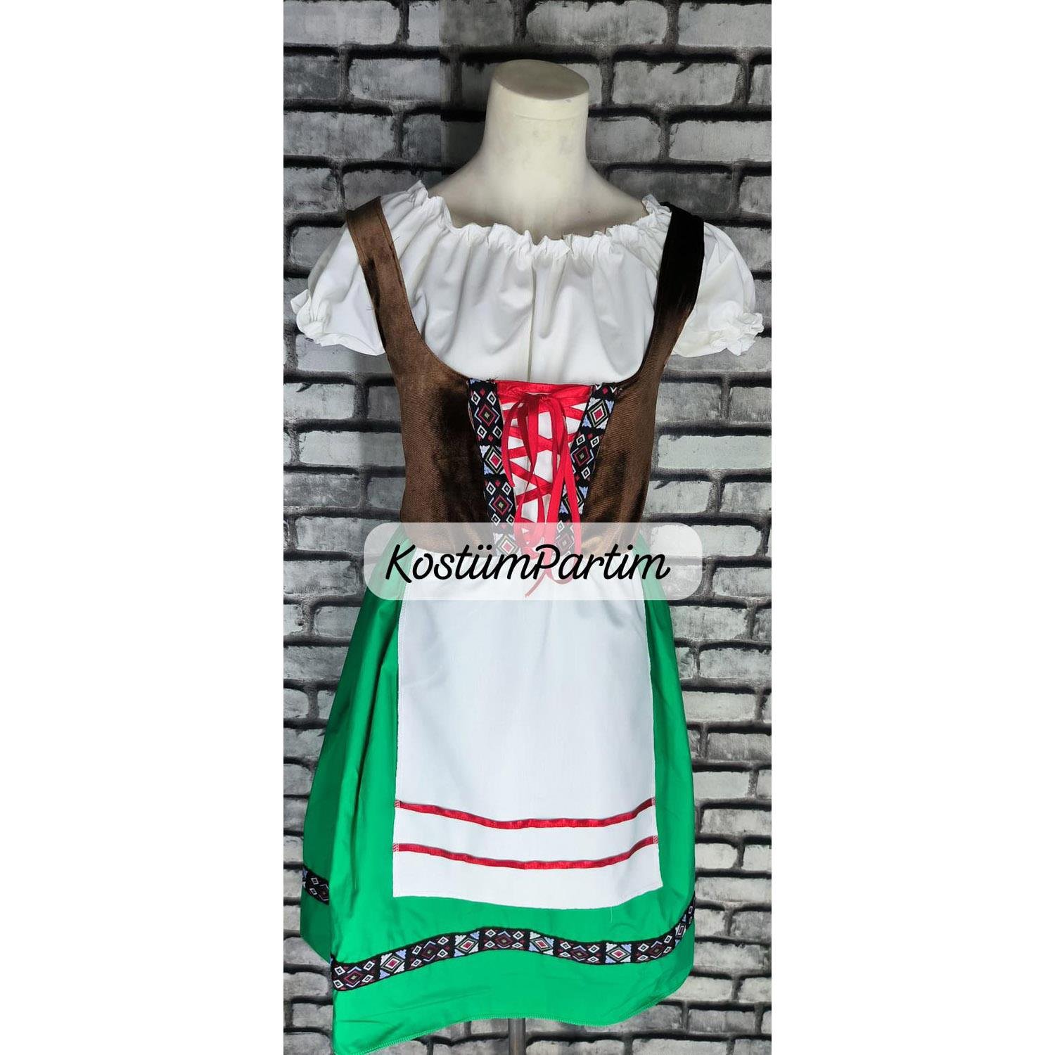 Bavaria Kostümü Alman Biracı Kız  Kıyafeti Kadın Elbiseleri Bavaria Kostümü Alman Biracı Kız  Kıyafeti - KostümPartim®