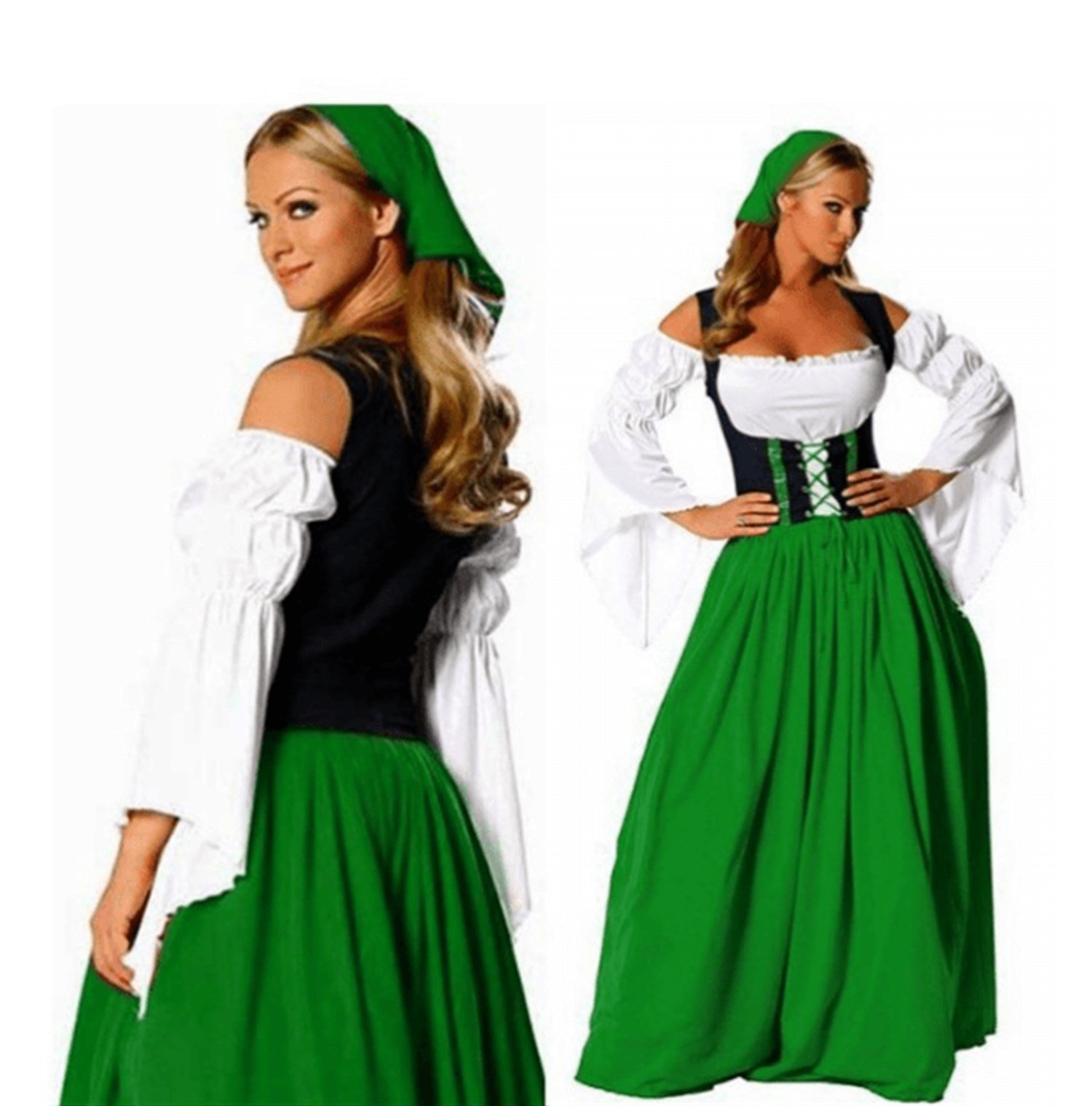 Bayerische Kıyafeti Alman Bayan Kostümü YeşilYetişkin Bayan KostümleriKostümPartim ★ Bayerische Kıyafeti Alman Bayan Kostümü / Yetişkin Bayan Kostümleri