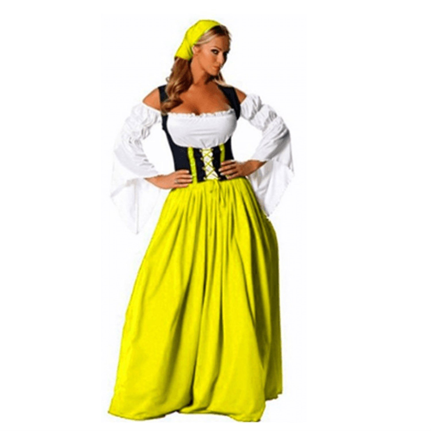 Bayerische Kıyafeti Alman Bayan Kostümü SarıYetişkin Bayan KostümleriKostümPartim ★ Bayerische Kıyafeti Alman Bayan Kostümü / Yetişkin Bayan Kostümleri