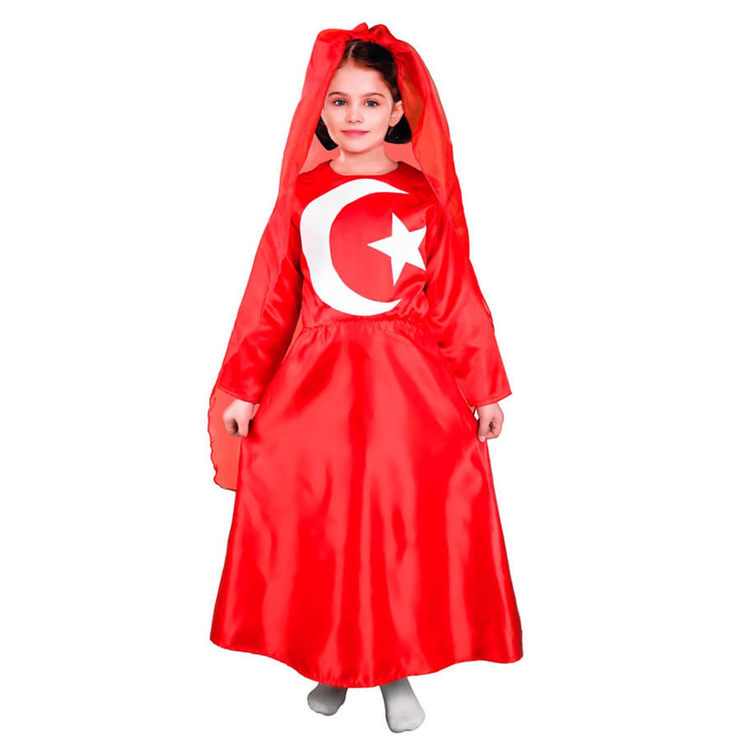 Bayrak Kostümü, 23 Nisan Türk Bayrağı Kız Çocuk KıyafetiDans Gösteri KostümleriKostümPartim ★ Bayrak Kostümü, 23 Nisan Türk Bayrağı Kız Çocuk Kıyafeti / Dans Gösteri Kostümleri