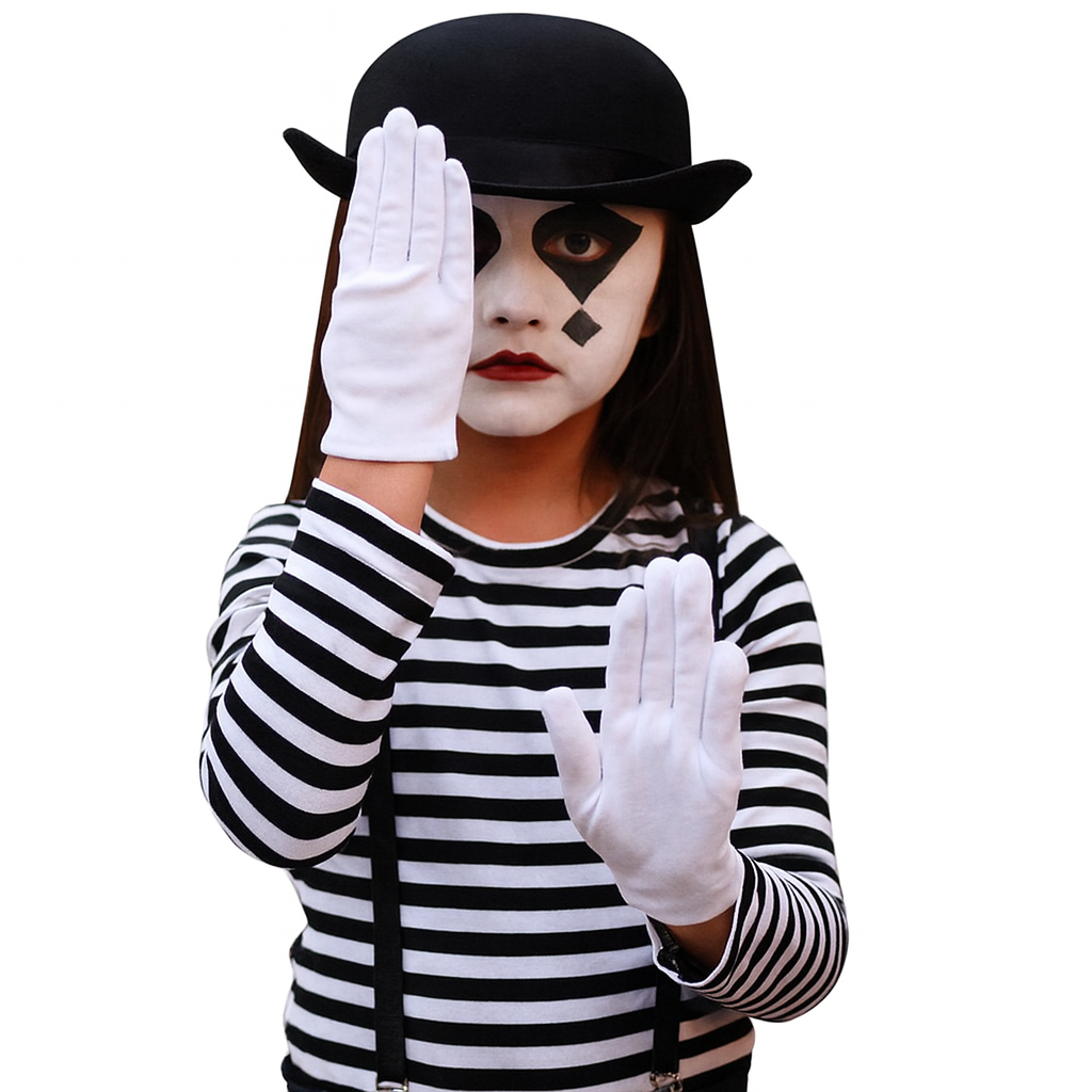 Beyaz Çocuk Eldiveni, Gösteri ve Pandomim Eldiveni Eldivenler Beyaz Çocuk Eldiveni, Gösteri ve Pandomim Eldiveni - KostümPartim®