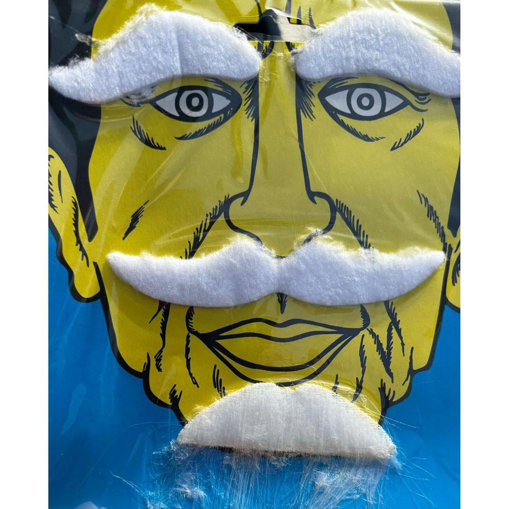 Beyaz Kaş Bıyık Sakal Seti Sakal ve Bıyıklar KostümPartim® Beyaz Kaş Bıyık Sakal Seti - Kostümlerinizi Tamamlayacak Gerçekçi Aksesuar!