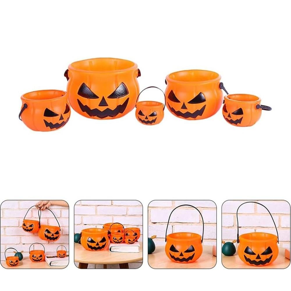 Cadılar Bayramı Halloween Balkabağı Şeker 5 Kovası Hallooween Aksesuarları KostümPartim® Cadılar Bayramı Halloween Balkabağı Şeker 5 Kovası - Şeker Toplamanın En Eğlenceli Hali!