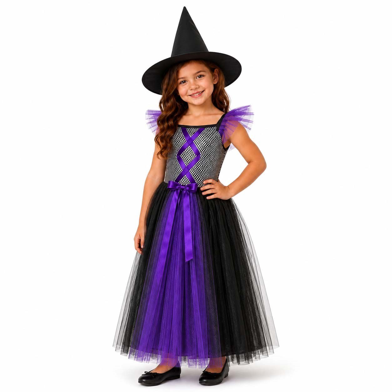 Cadılar Bayramı Mor Cadı Kostümü Kız Çocuk 4-11 Yaş Halloween Cadı Kıyafeti Kız Çocuk Kostümleri KostümPartim® | Mor Cadı Kostümü Kız Çocuk 4-11 Yaş | Cadılar Bayramı Halloween Kıyafeti