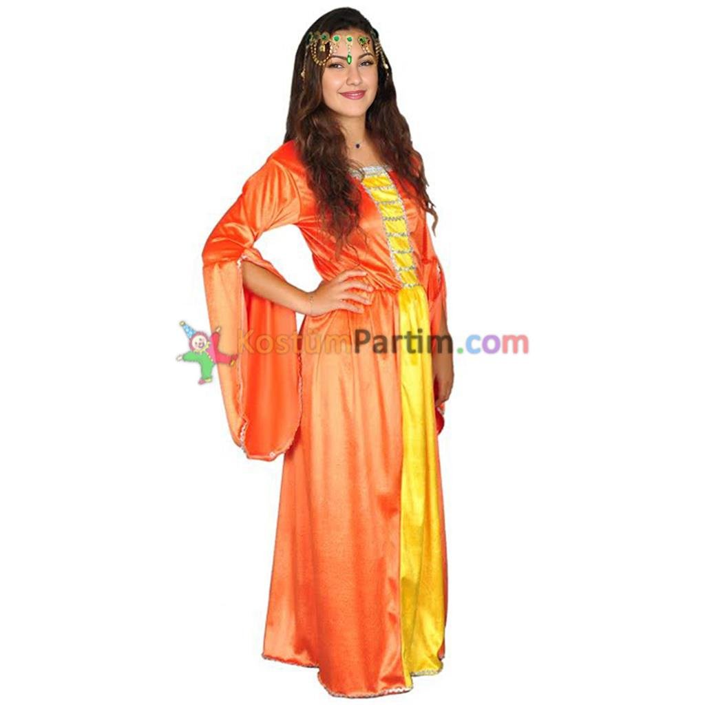 Cariye Kostümü Turuncu Ramazan Kostümleri Cariye Kostümü Turuncu - KostümPartim®