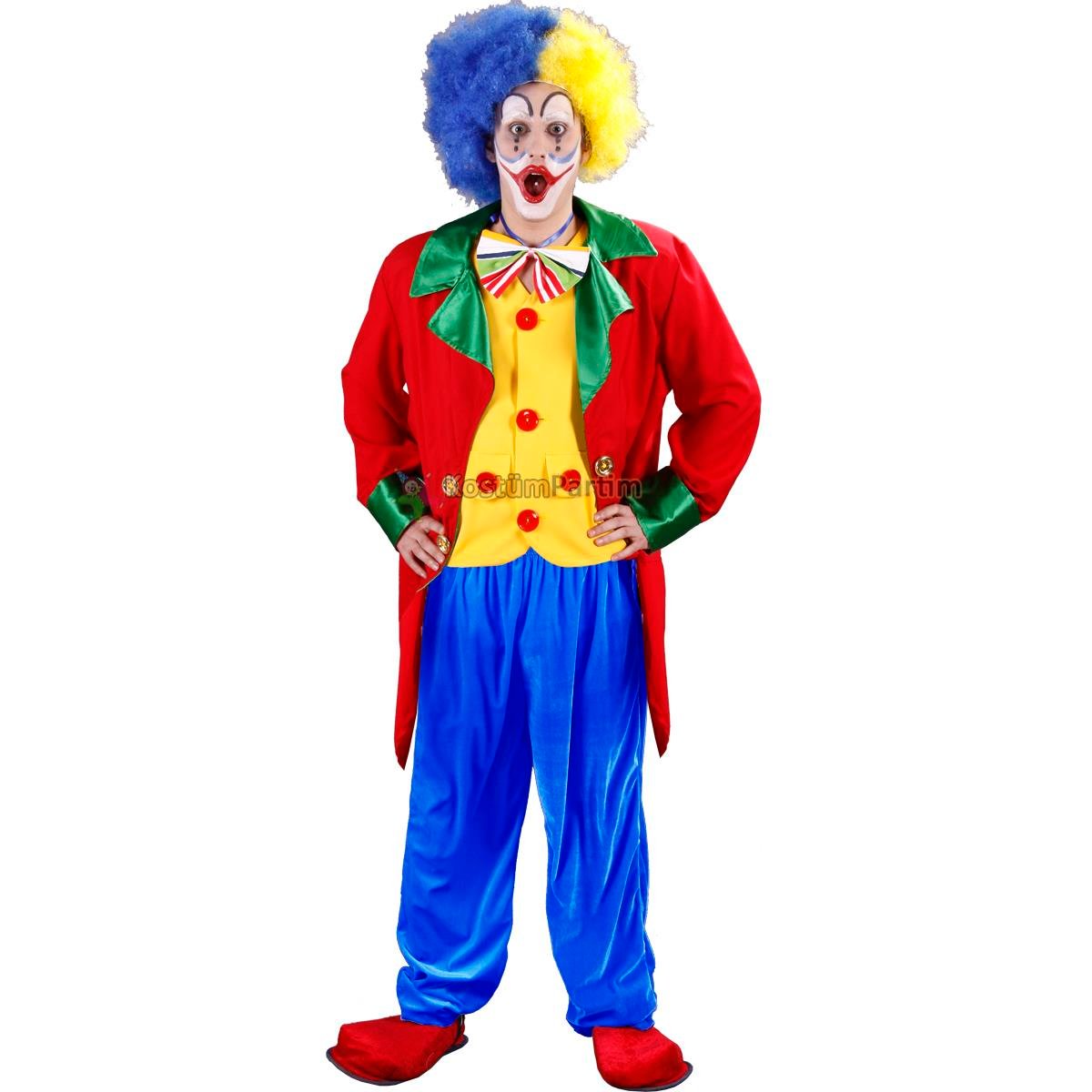 Ceketli Palyaço Kostümü Lüx Yetişkin Yetişkin Palyaço Kıyafetleri Ceketli Palyaço Kostümü Lüx - KostümPartim®