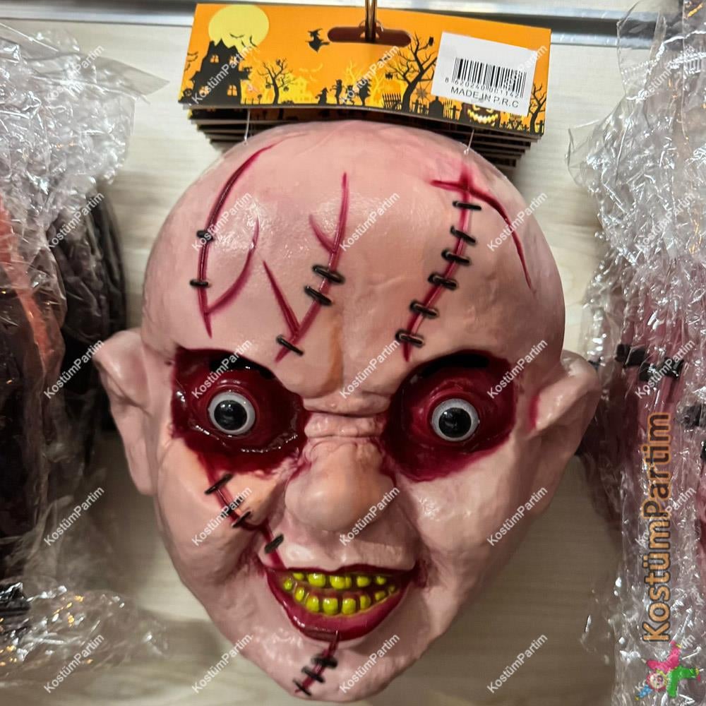 Chucky Maskesi Yetişkin & Çocuk Uyumlu Plastik Maske Maskeler KostümPartim® Chucky Maskesi Yetişkin & Çocuk Uyumlu Plastik Maske – Halloween ve Korku Partileri İçin Gerçekçi Korku Filmi Maskesi
