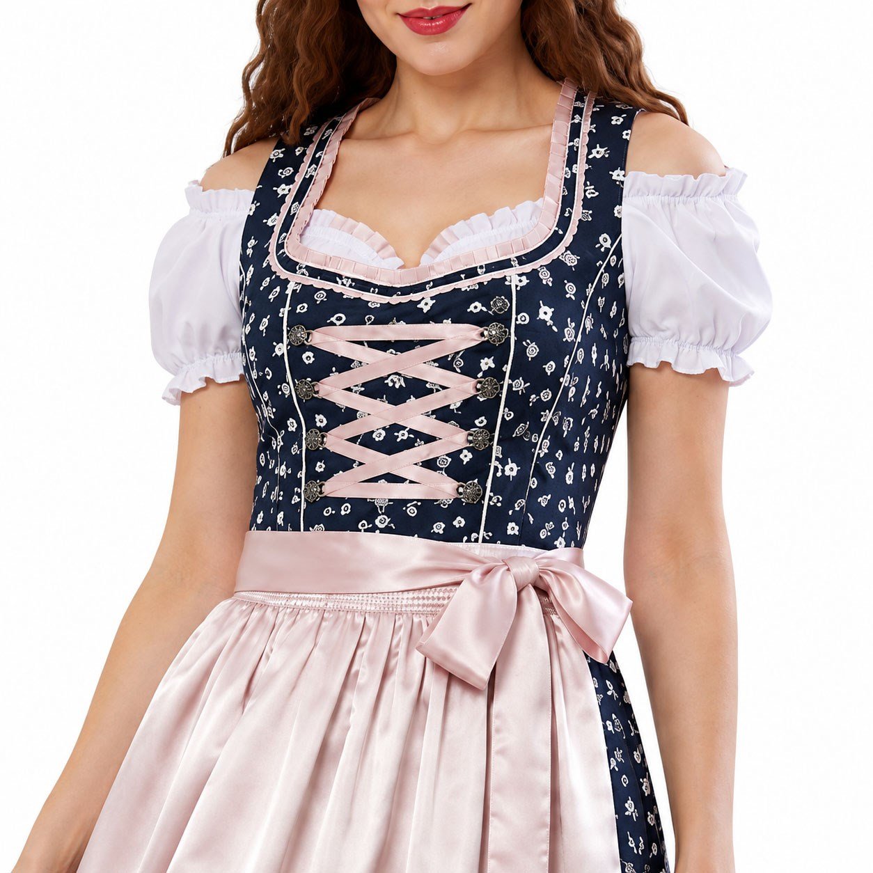 Çiçek Desenli Pamuk Dirndl Elbise 3 Parçalı Kadın Bavyera Oktoberfest Kıyafeti 436 Kadın Elbiseleri KostümPartim® | Mavi Çiçek Desenli Pamuk Dirndl Elbise 333 | 3 Parçalı Kadın Bavyera Oktoberfest Kostümü