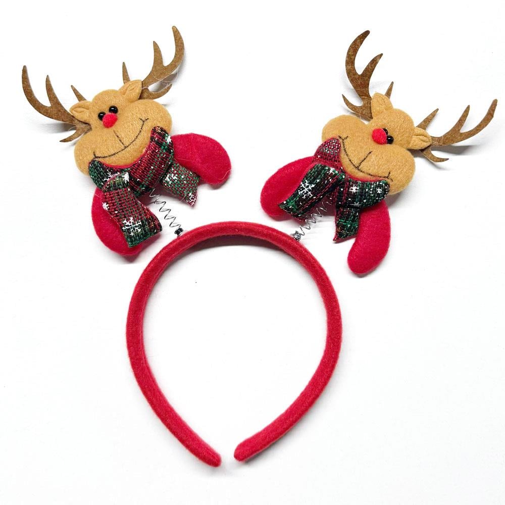 Çift Geyik Ekose Atkılı Yaylı Yılbaşı Tacı Yılbaşı Parti Malzemeleri KostümPartim® Ekose Atkılı Çift Geyikli Yaylı Yılbaşı Tacı - Yılbaşı Kutlamalarınız İçin Eğlenceli ve Şık Bir Aksesuar