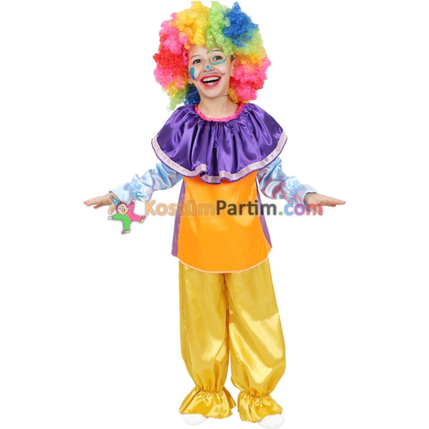 Çocuk Palyaço Kostümü Alt-Üst Takım Çocuk Palyaço Kıyafetleri Çocuk Palyaço Kostümü Alt-Üst Takım - KostümPartim®