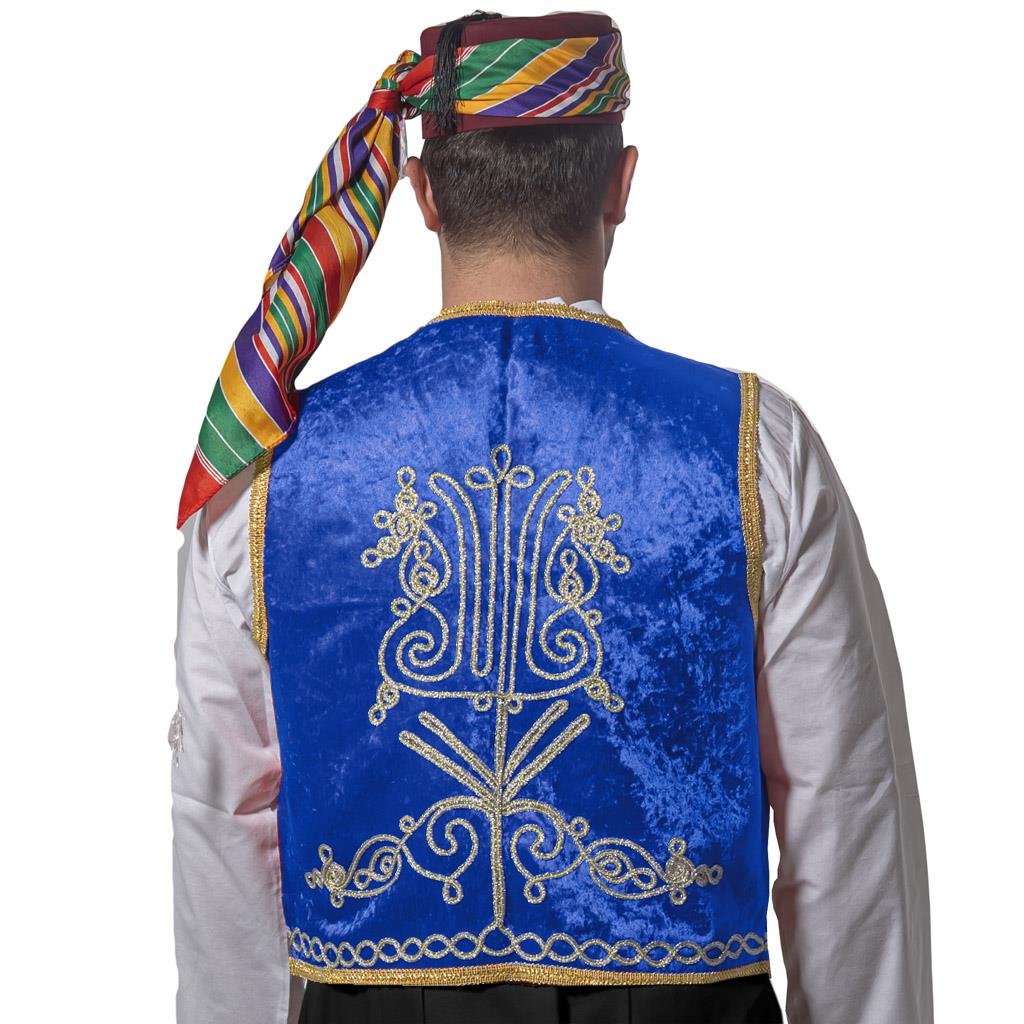 Dondurmacı Yelek, Fes, Kuşak Seti Mavi Şerbetçi Kostümleri Dondurmacı Yelek, Fes, Kuşak Seti Mavi - KostümPartim®